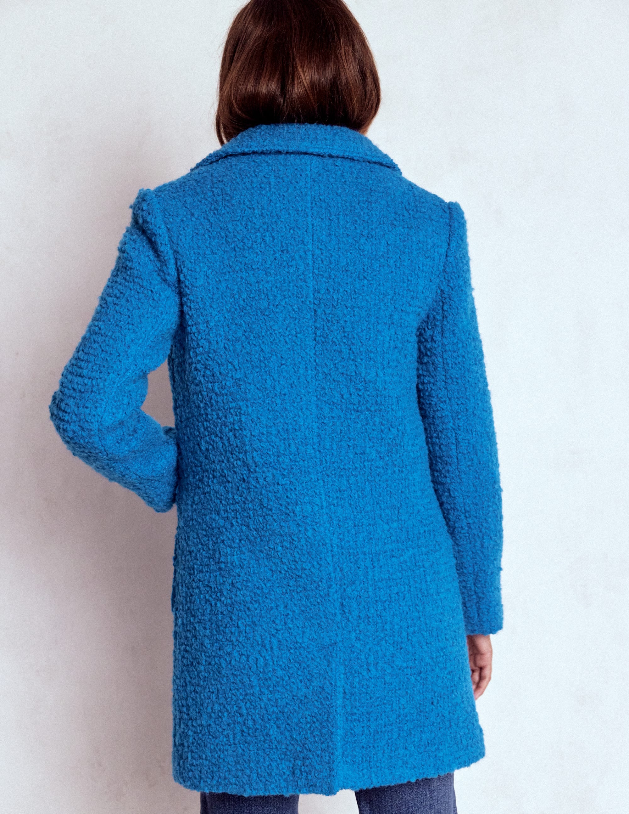 Carlisle Textured Coat-Cobalt Blue | Boden USA