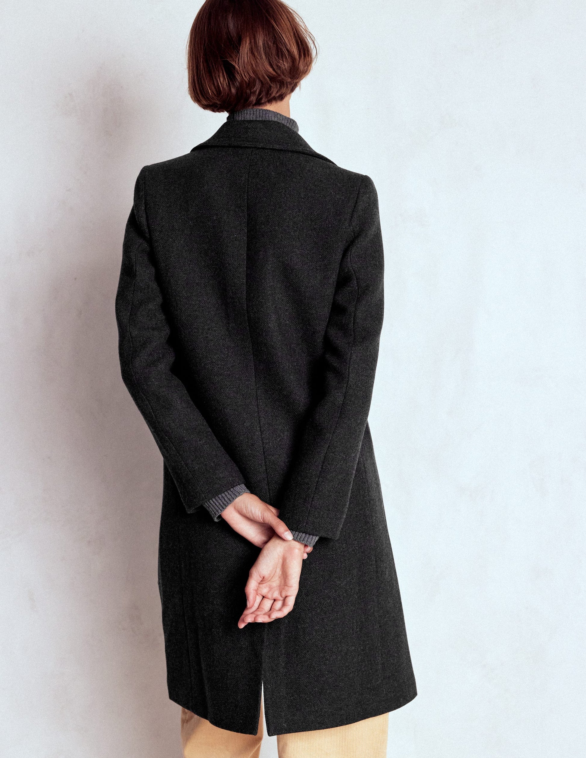 Newport Wool Coat-Charcoal Marl-3