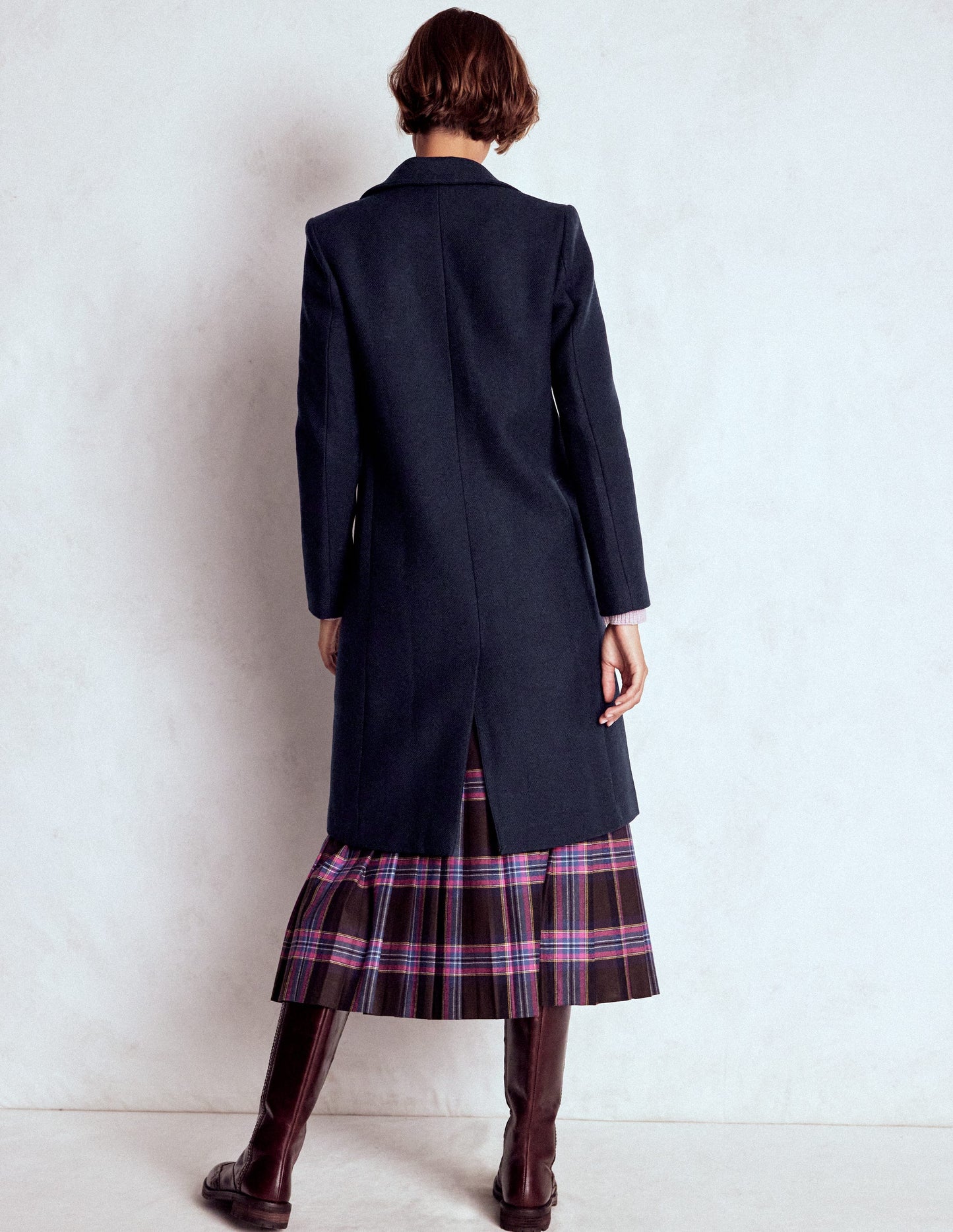 Newport Wool Coat-Navy