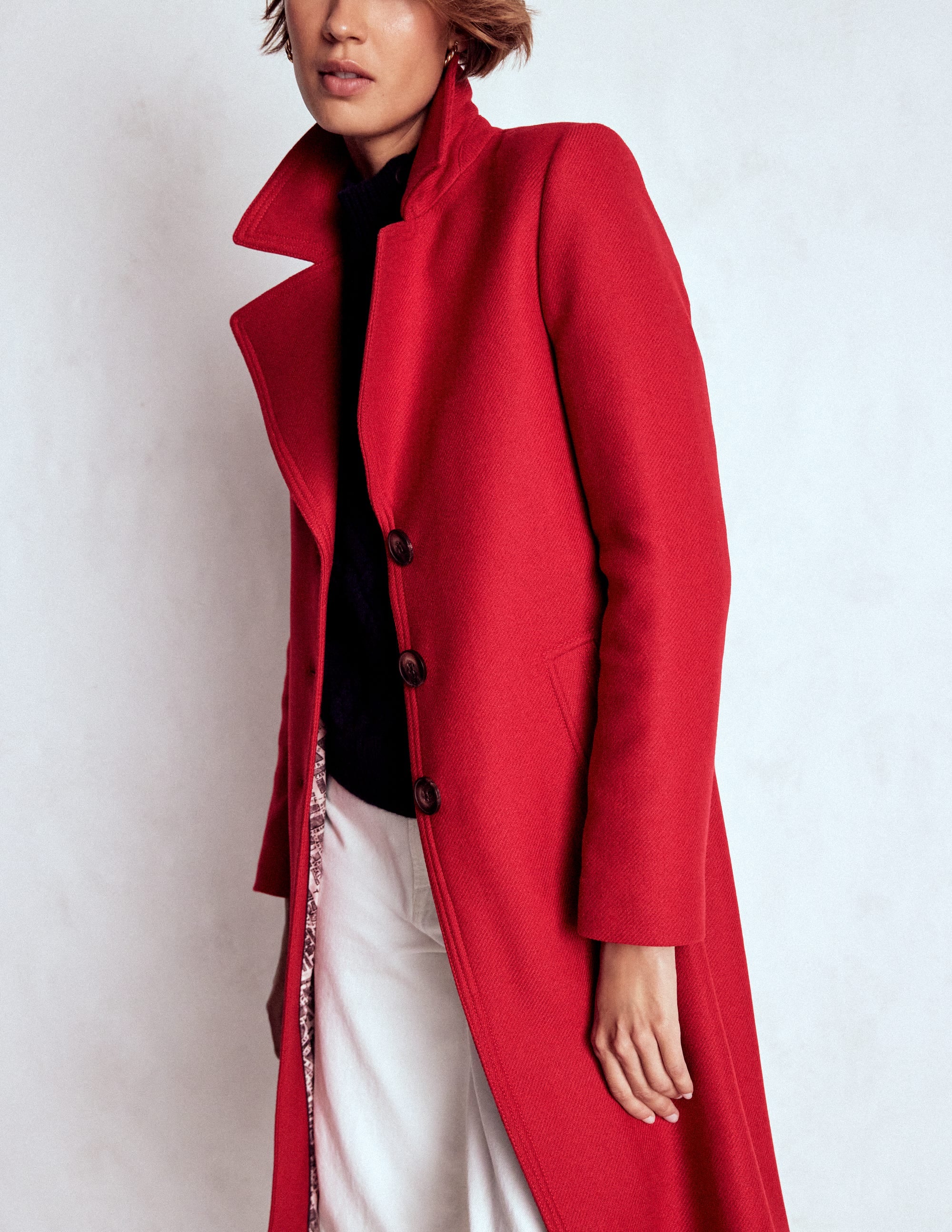 Newport Wool Coat-Cranberry Red | Boden USA