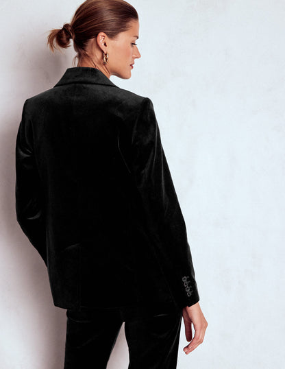 Stamford Velvet Blazer-Black-3