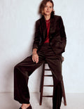 Stamford Velvet Blazer-Espresso