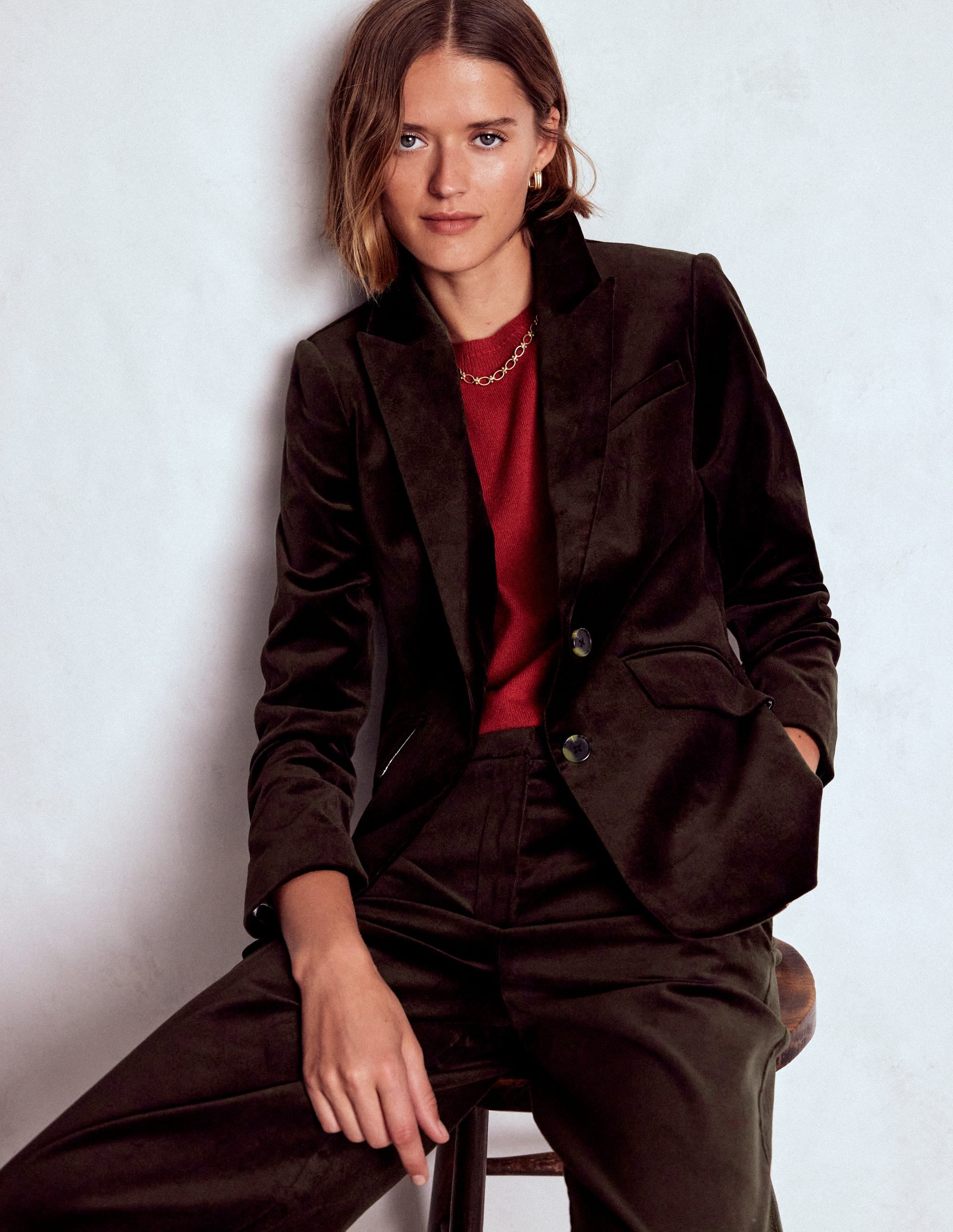 Stamford Velvet Blazer-Espresso - Image 5