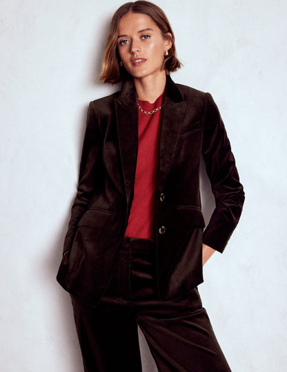 Stamford Velvet Blazer-Espresso-3