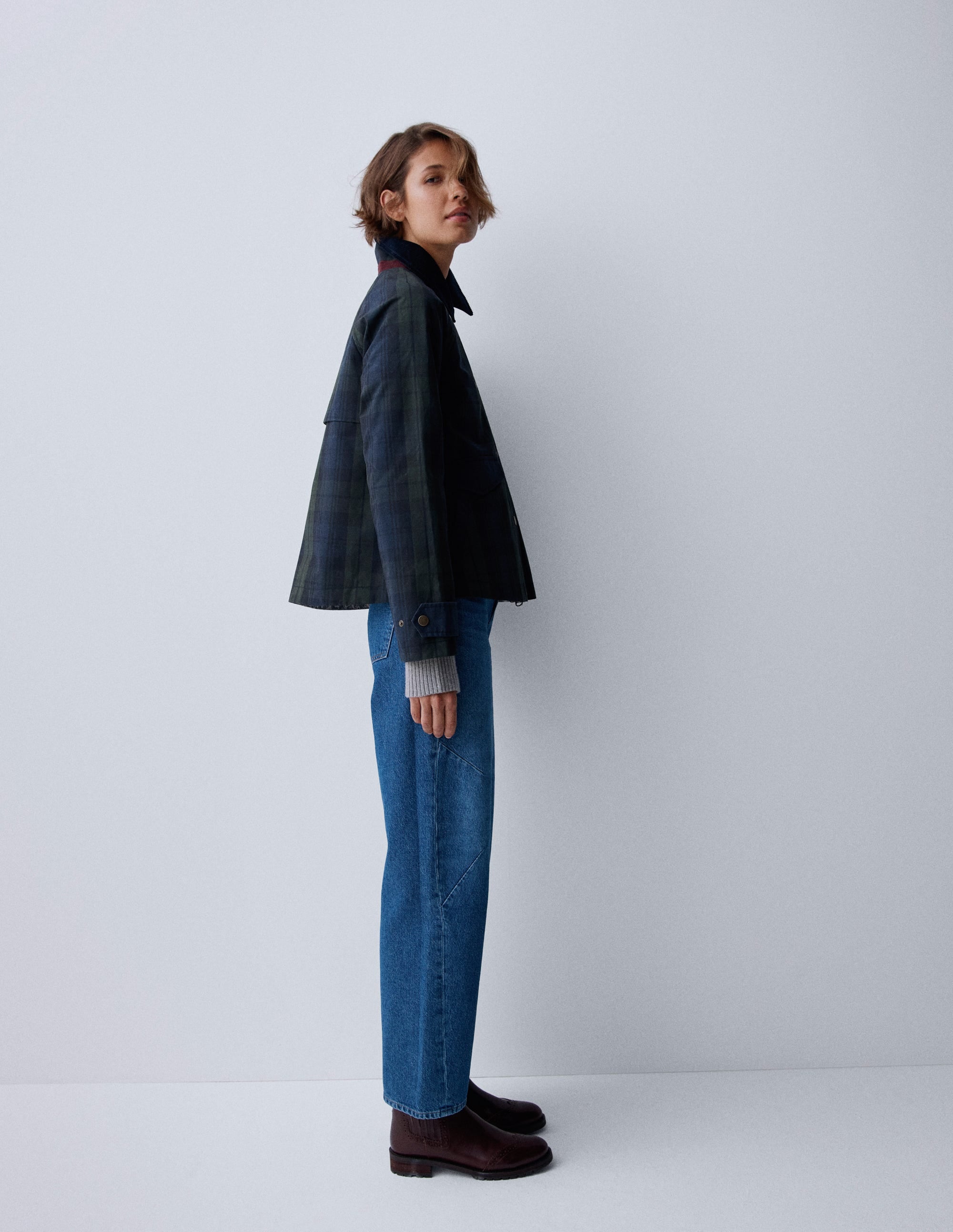 Raglan Wax Jacket-BLACKWATCH - Image 6