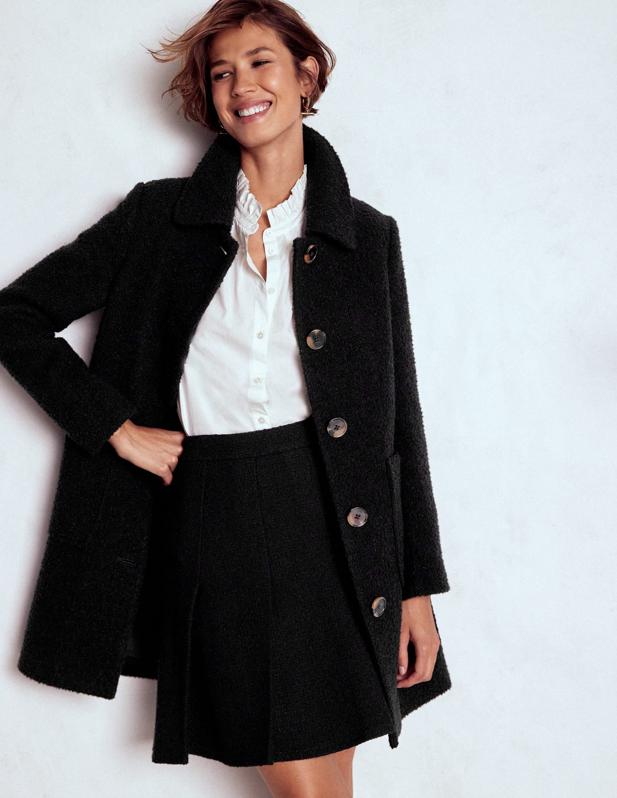 Carlisle Wool Coat-Black - Image 1
