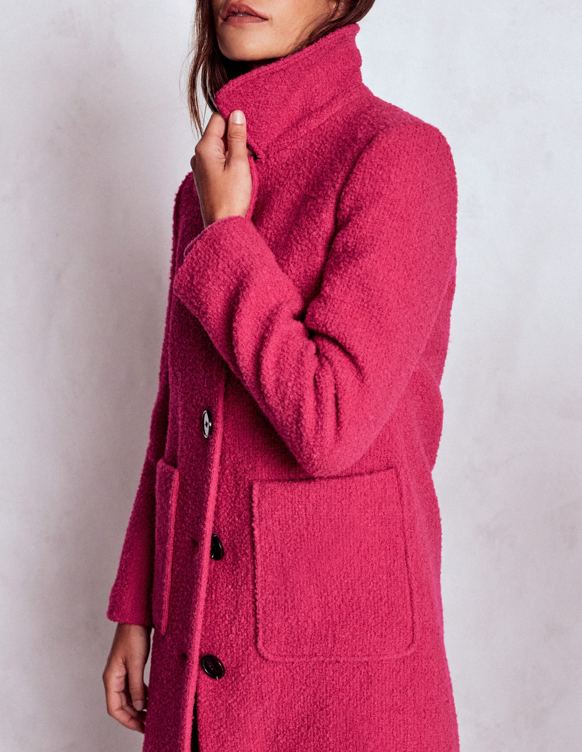 Carlisle Wool Coat-Vibrant Pink | Boden USA