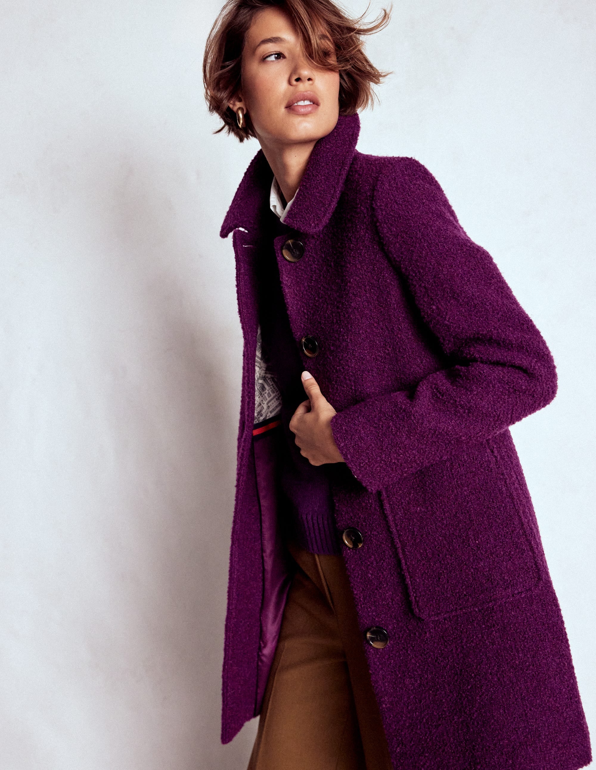 Carlisle Wool Coat-Plum Jam - Image 1
