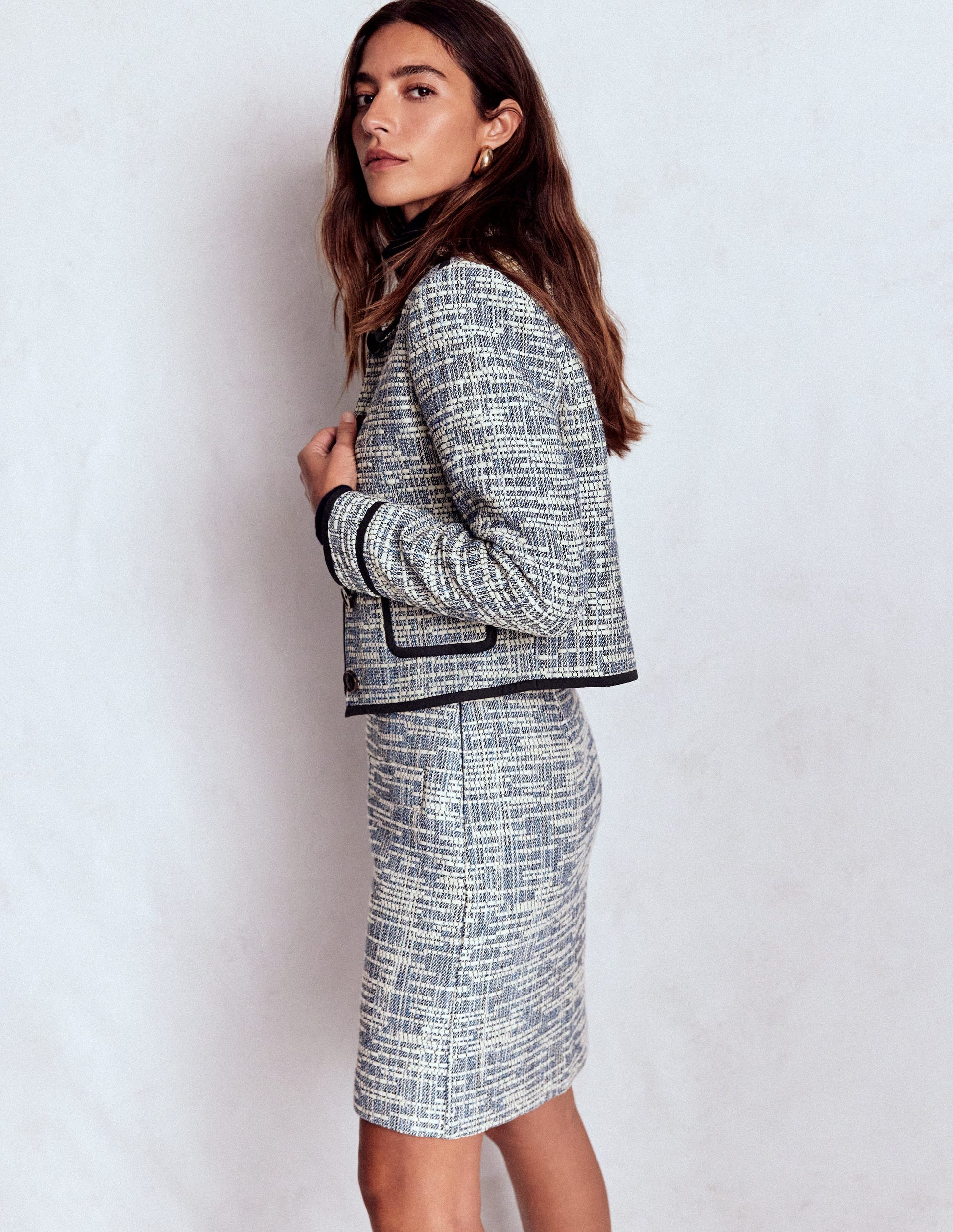 Lisburn Patch Pocket Jacket-Navy Texture-5