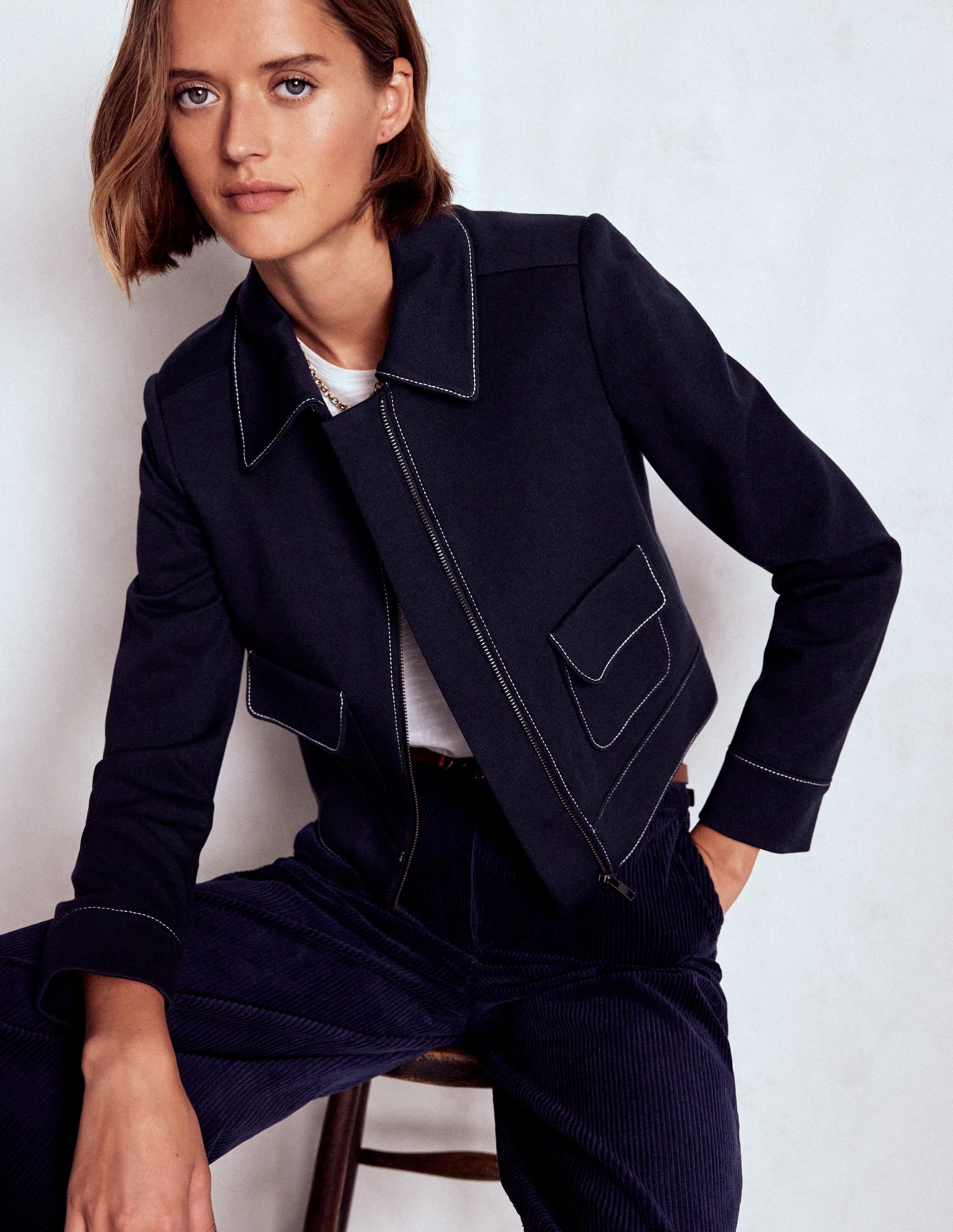 Zip Patch Pocket Jacket