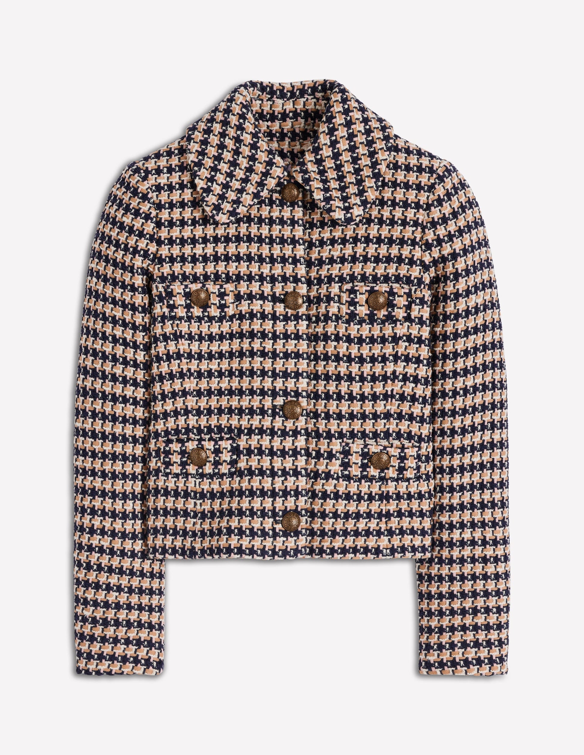 Button Up textured Jacket-CAMEL AND PINK TEXTURE-7