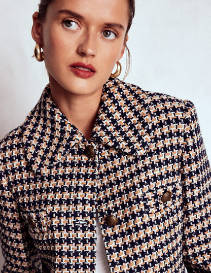 Button Up textured Jacket-CAMEL AND PINK TEXTURE-2