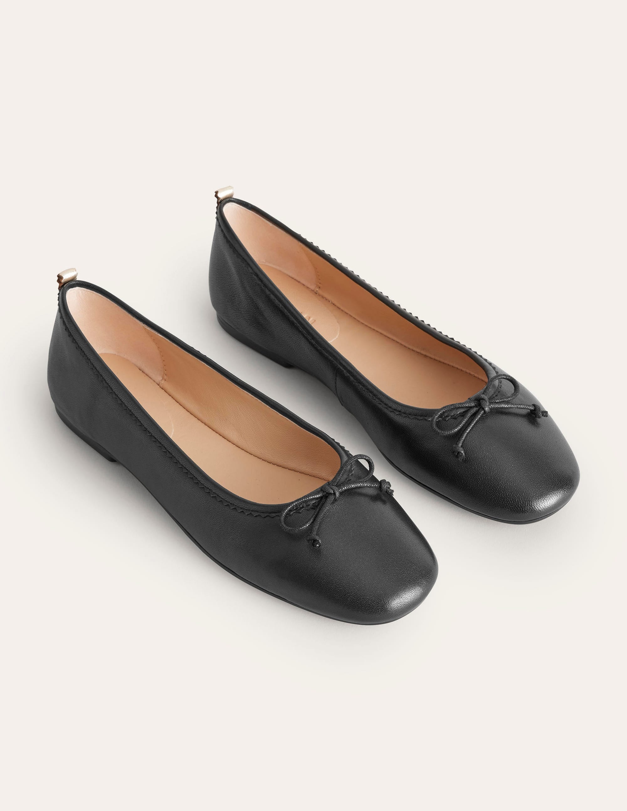 Kitty Flexi Sole Ballet Flats-Black Leather - Image 3