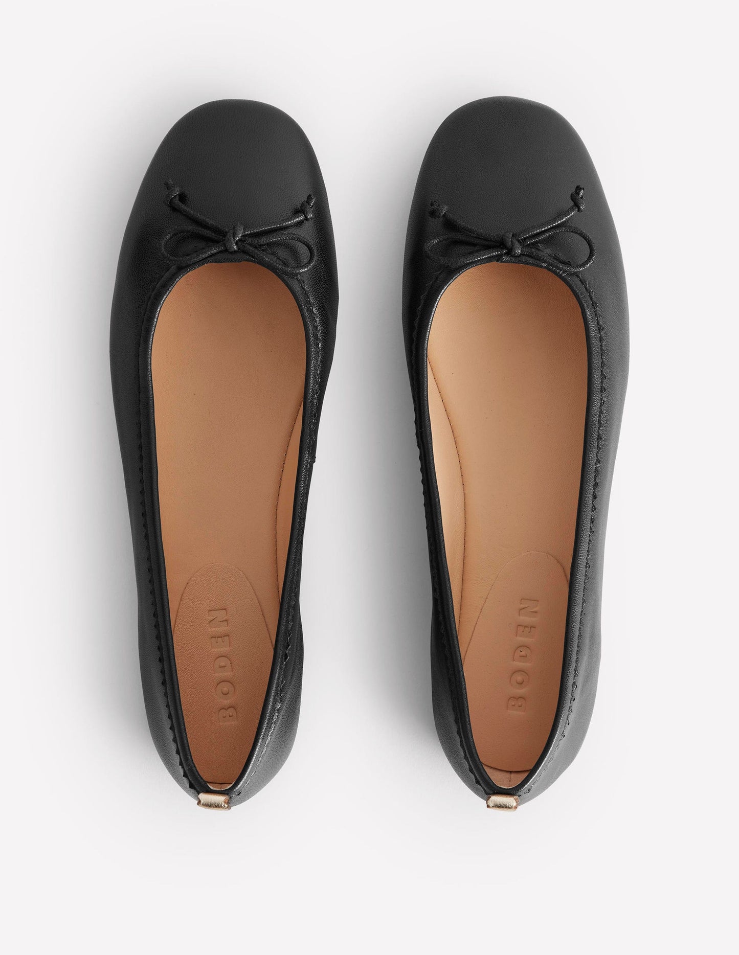 Kitty Flexi Sole Ballet Flats-Black Leather