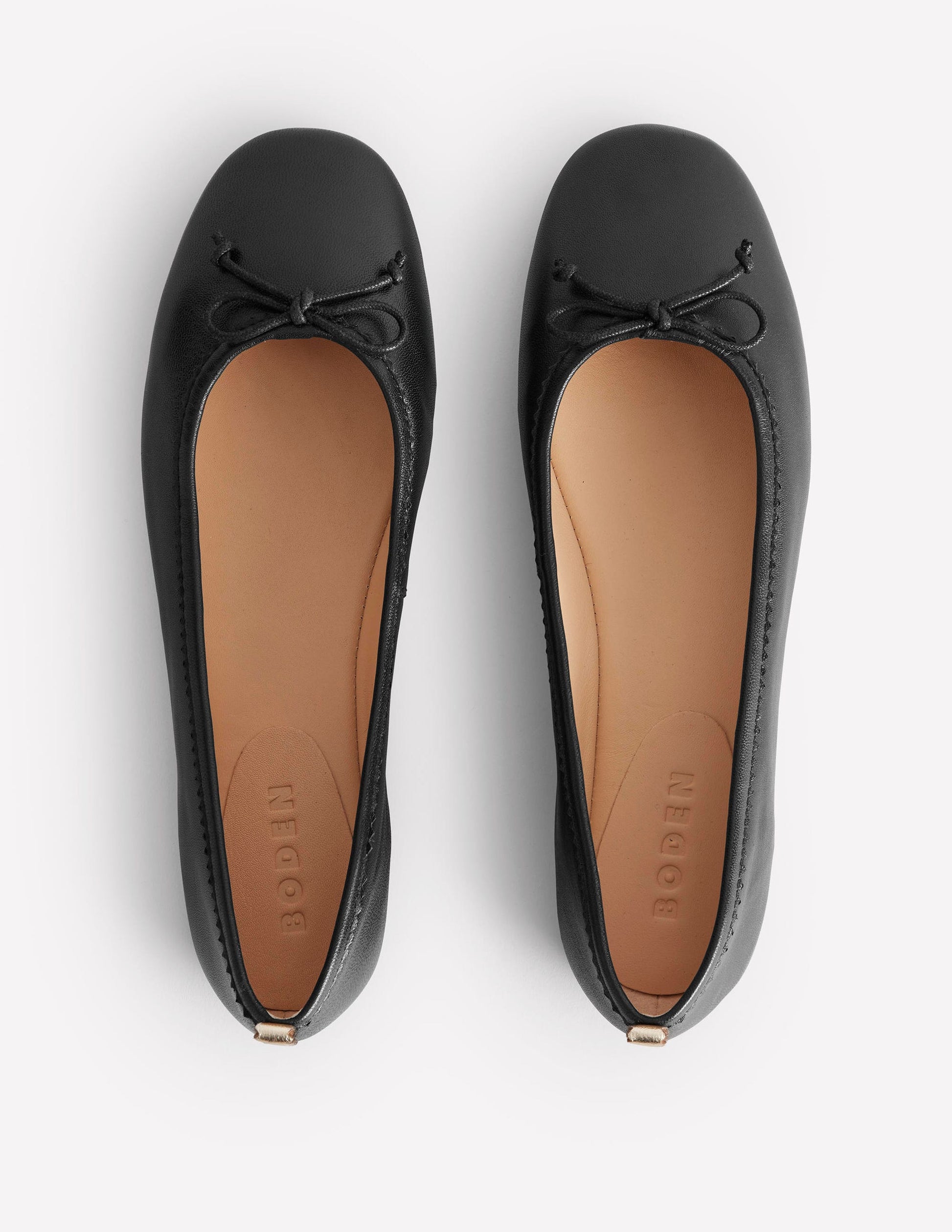 Kitty Flexi Sole Ballet Flats-Black Leather-5