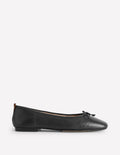 Kitty Flexi Sole Ballet Flats-Black Leather