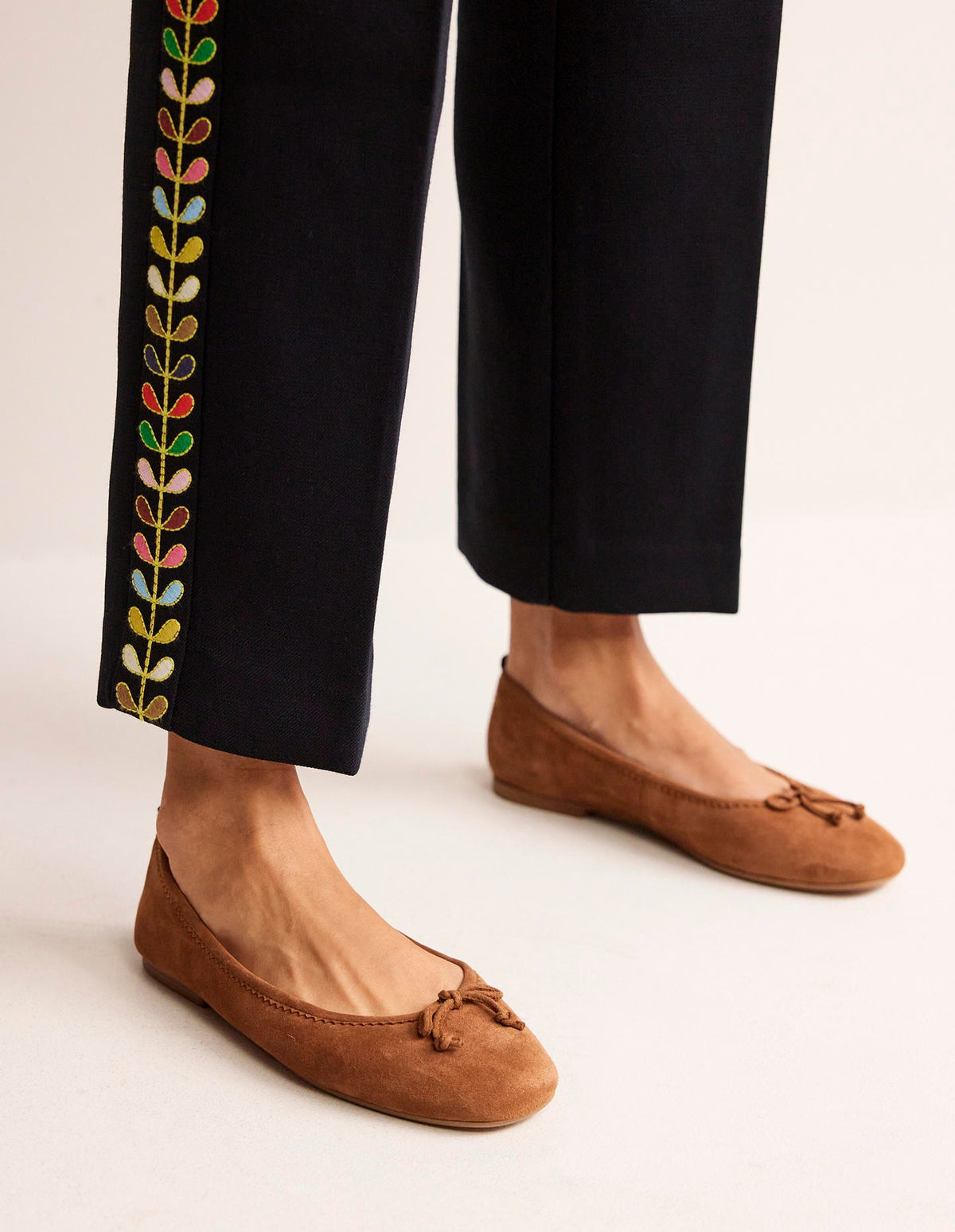 Kitty Flexi Sole Ballet Flats-Ginger Snap Suede - Image 2