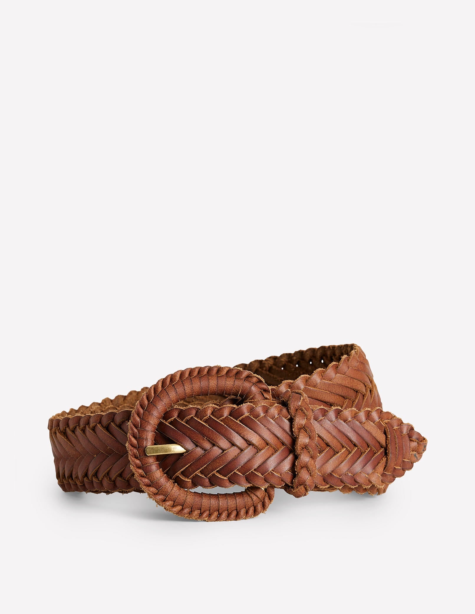 Boden Women's Woven Leather Belt in Brown