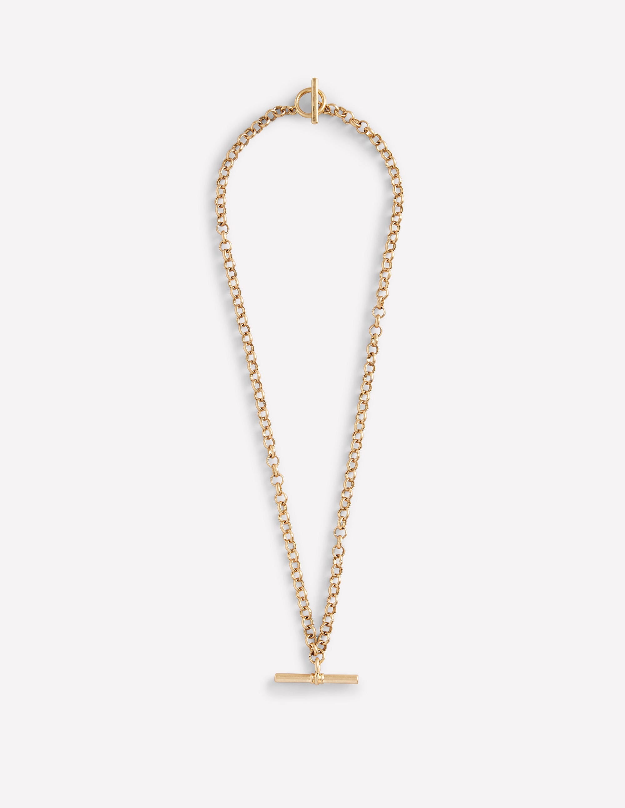 T-bar Chain Necklace-Gold Colour - Image 1