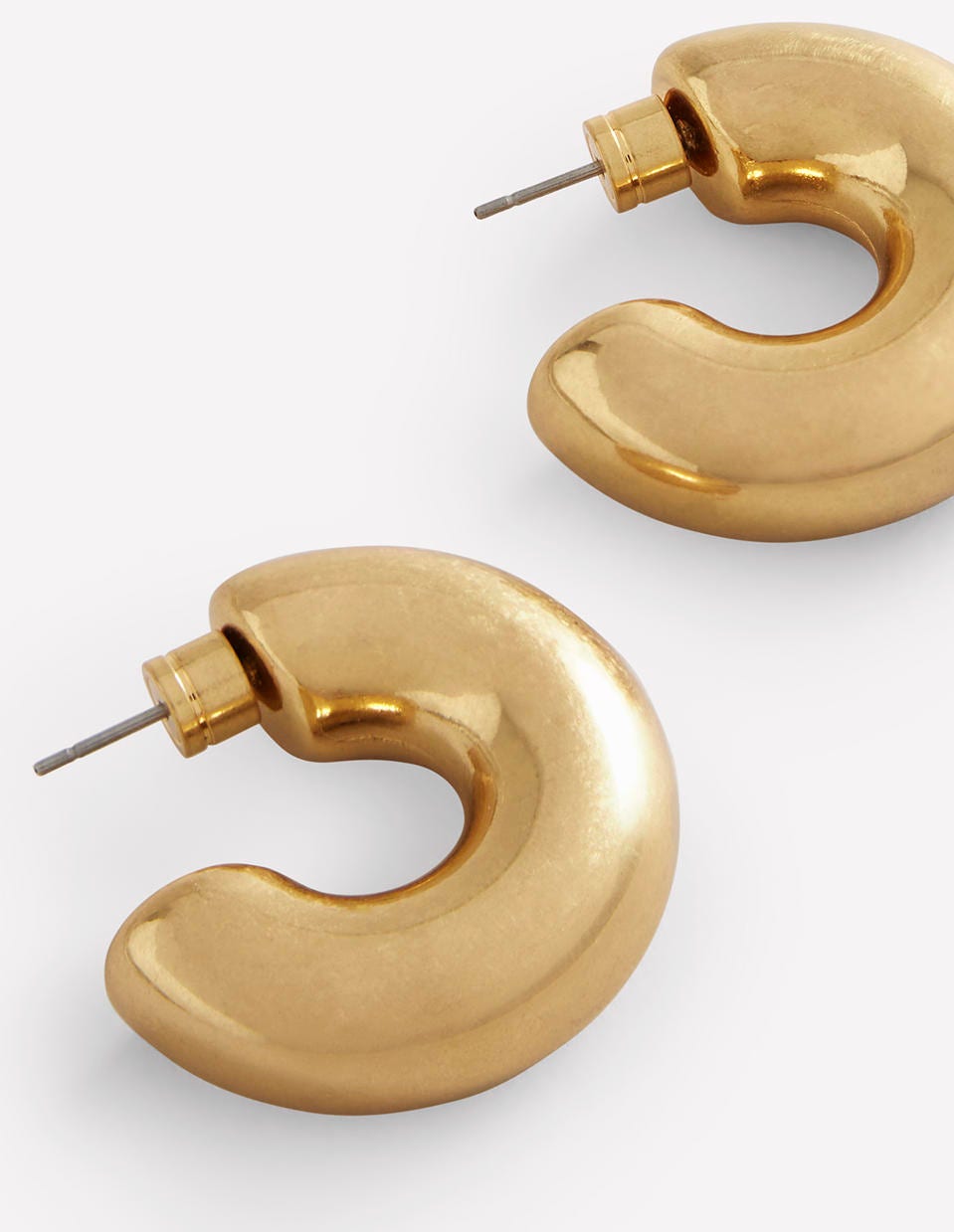 Chunky Small Hoop Earrings-Gold-3