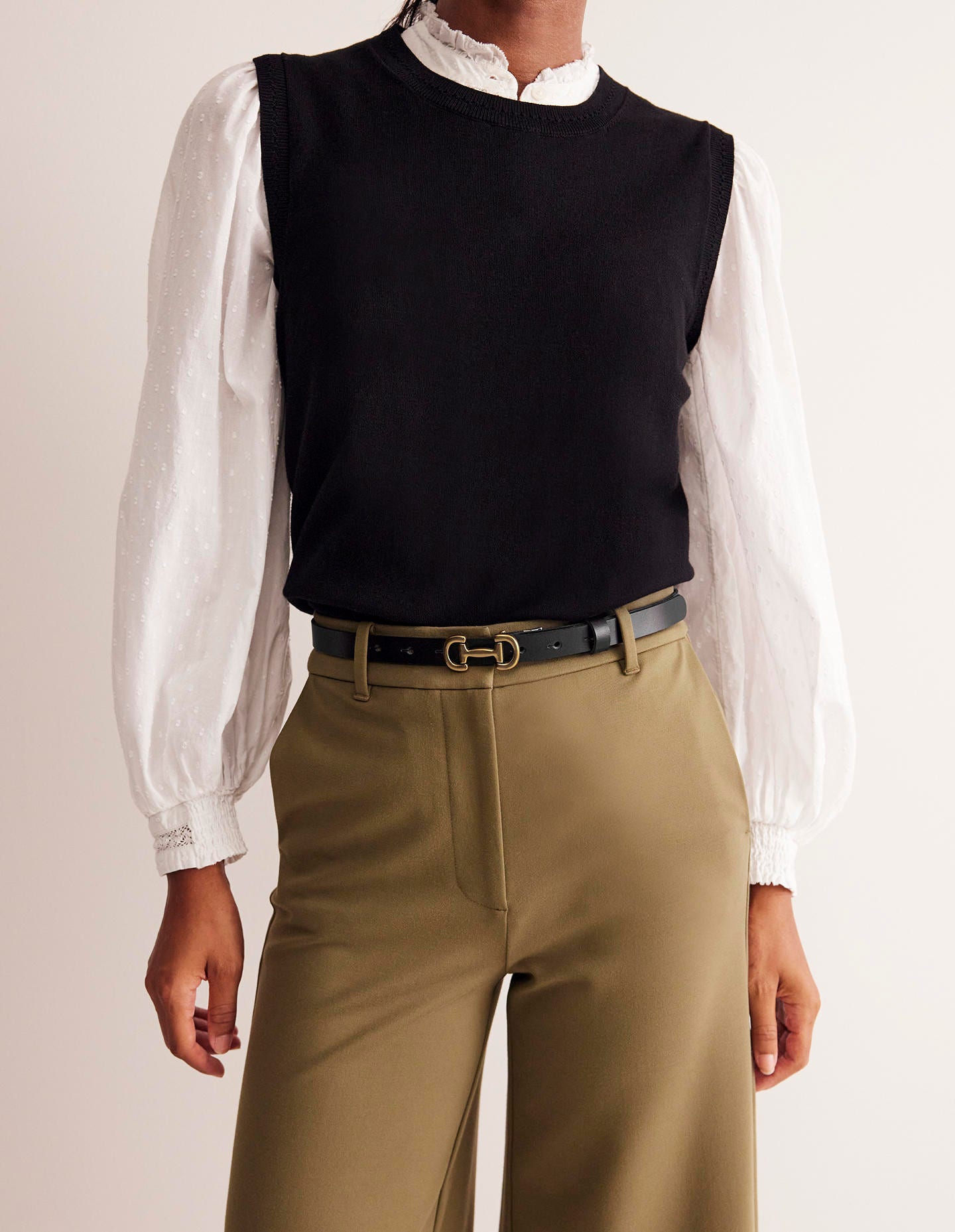 Iris Skinny Snaffle Trim Belt-Black - Image 2