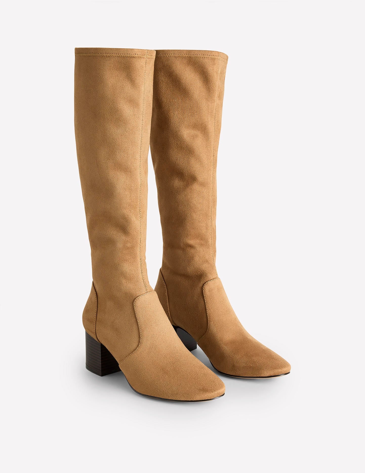 Stretch Knee Heel Boots-Acorn