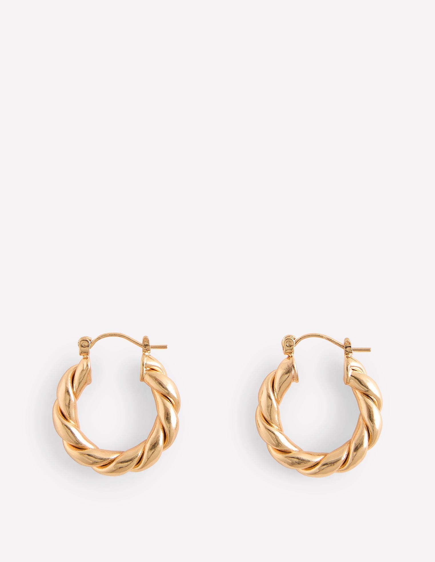Chunky Twist Hoops-Gold Colour - Image 1