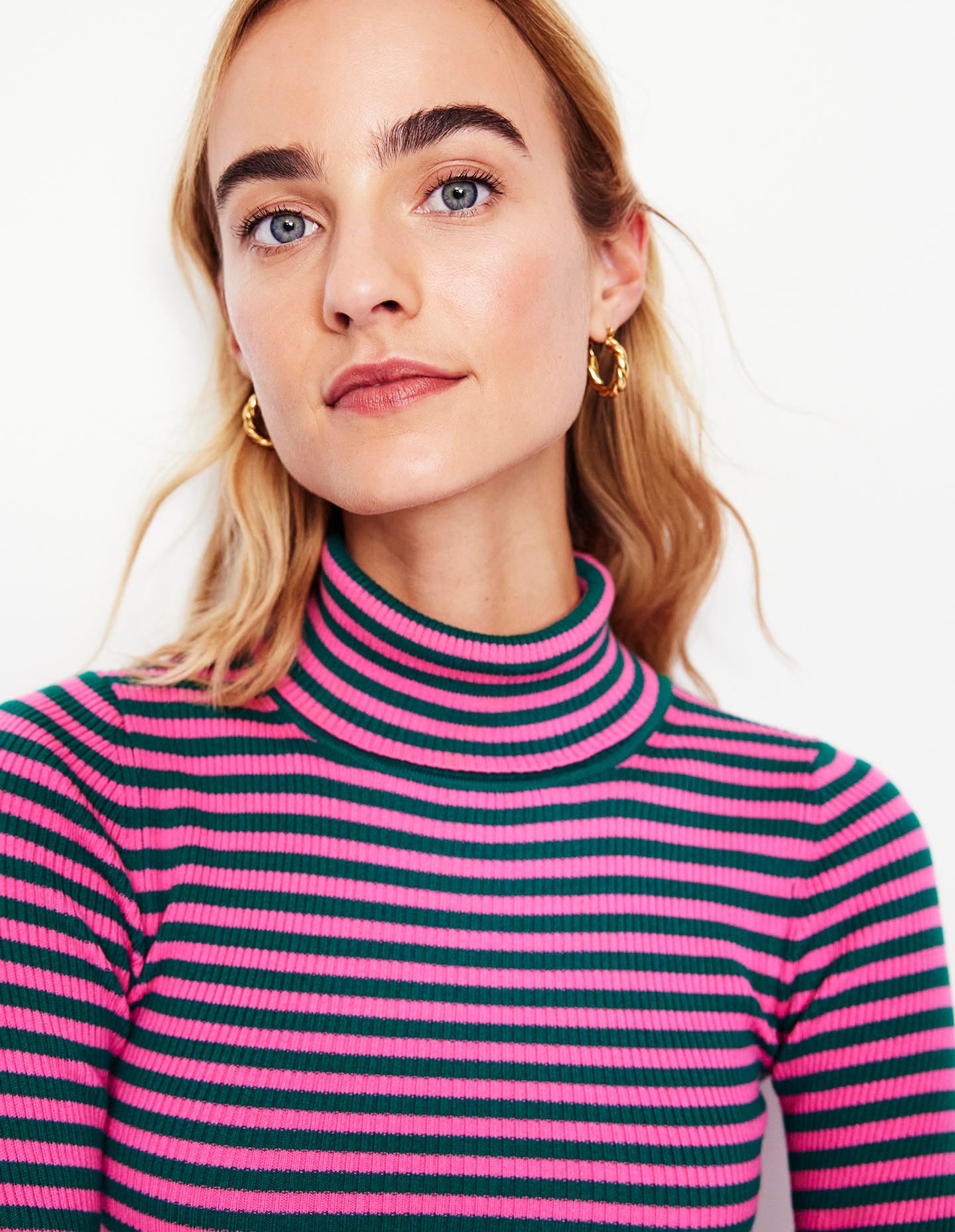 Chunky Twist Hoops-Gold Colour