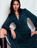 Georgia Jersey Midi Dress-Midnight Ocean, Brushed Animal