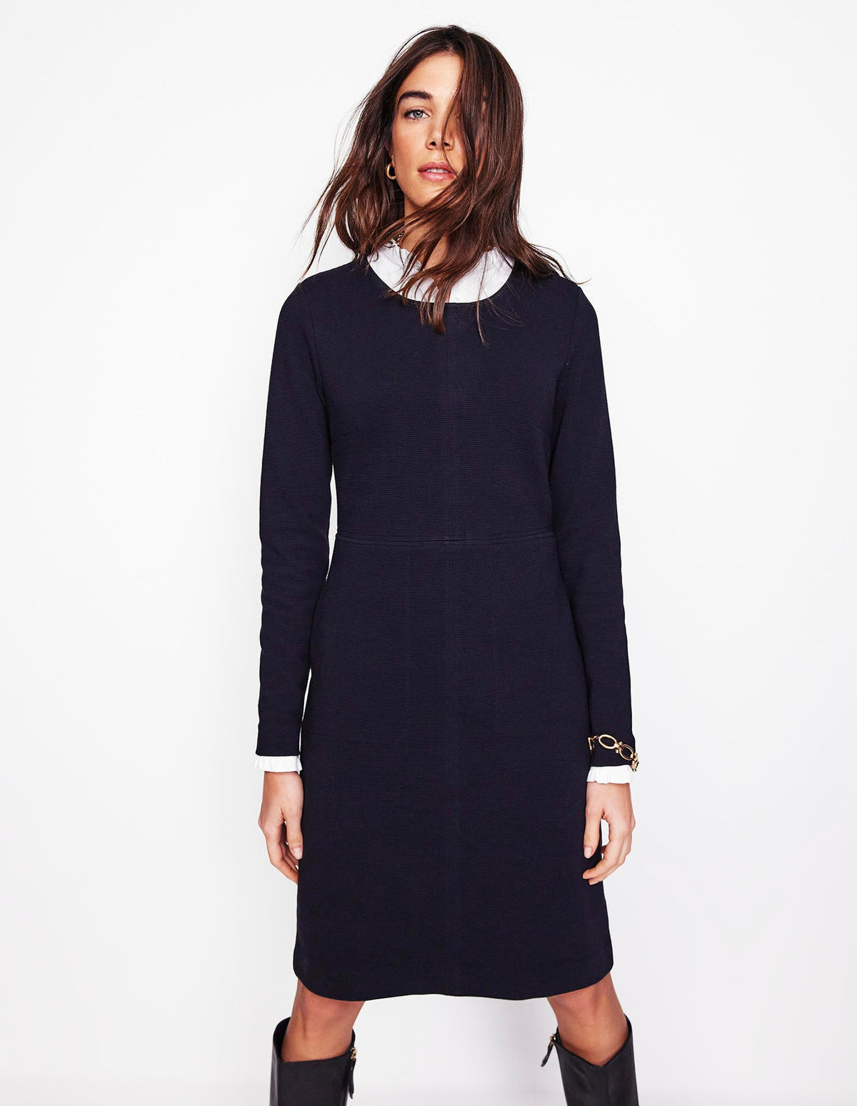Cornelia Ottoman Dress-Black - Image 4