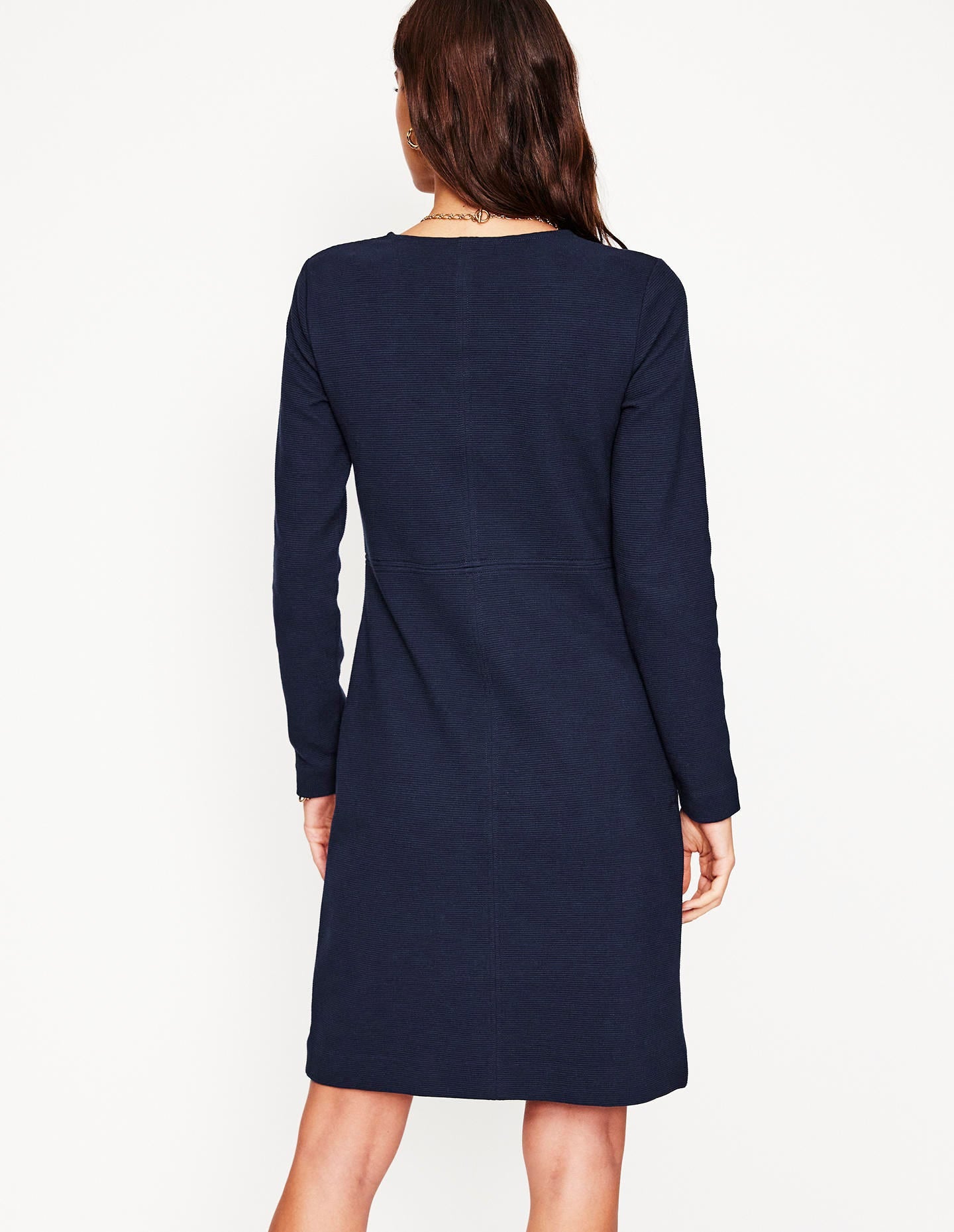 Cornelia Ottoman Dress-Navy | Boden USA Cornelia Ottoman Dress-Navy | Boden USA