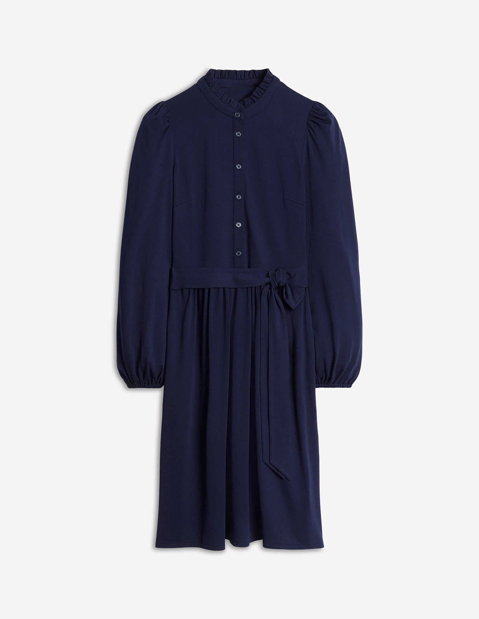 Bibiy. B WILLOW DRESS ネイビー Willow Frill Short Shirt Dress-Navy | Boden USA