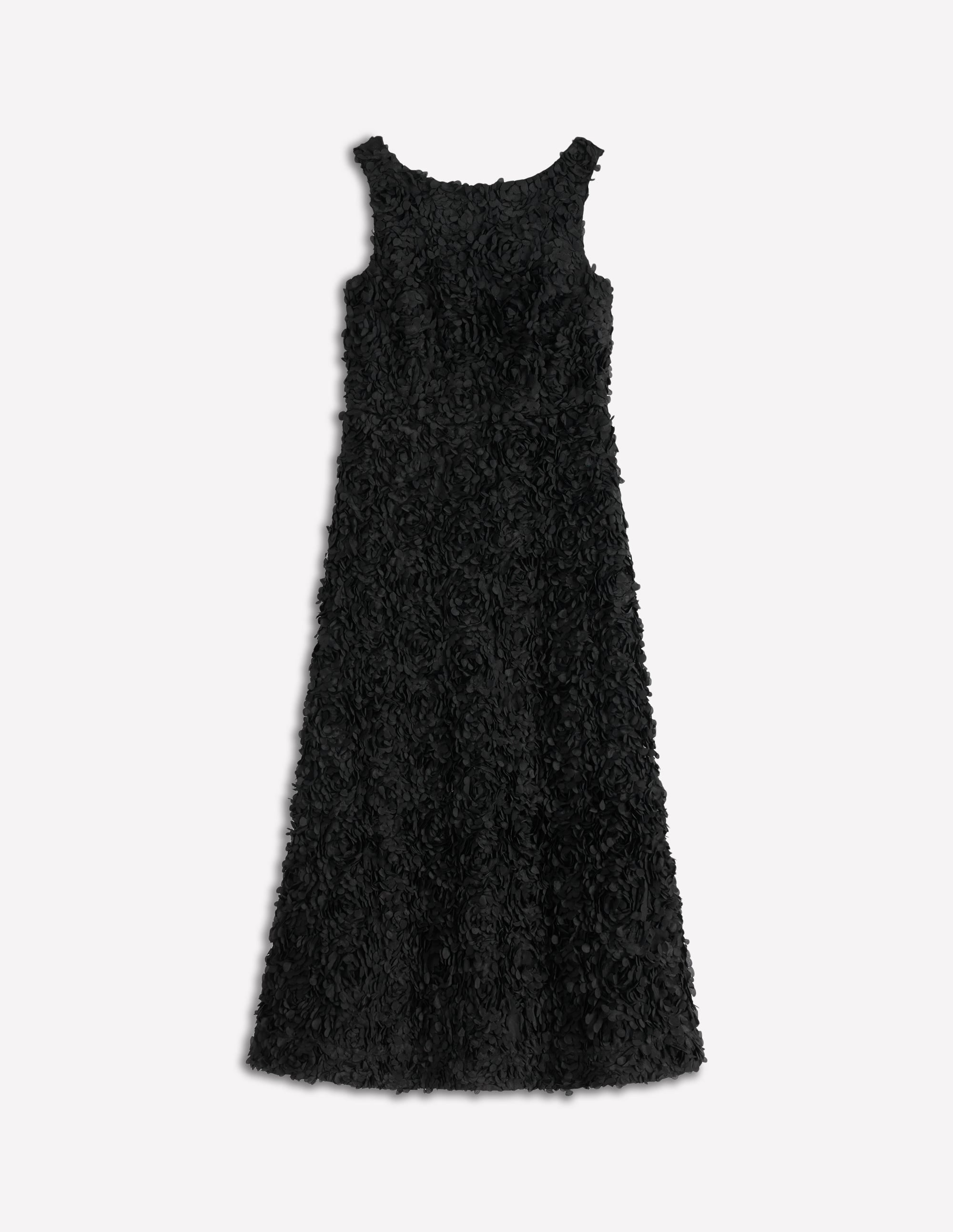 Scoop Back Fit and Flare Dress-Black - Image 8