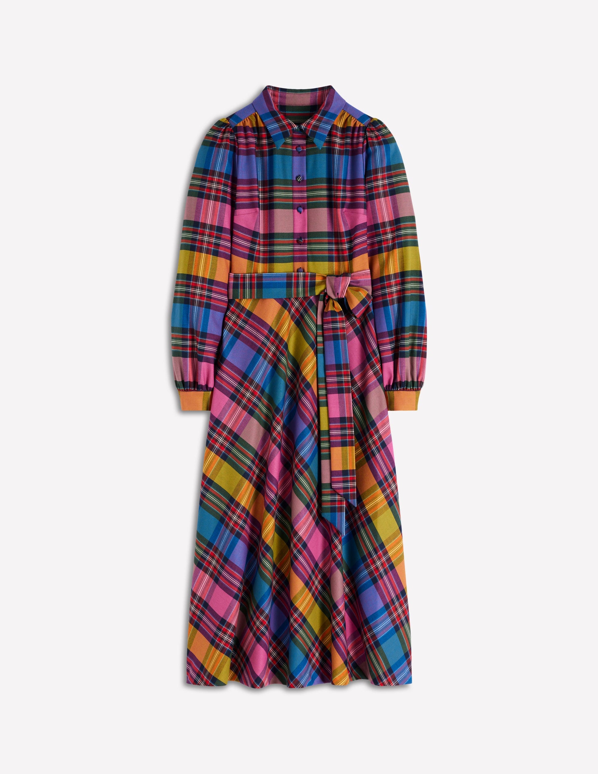 Vivienne Check Midi Dress-Multi, Blanket Check | Boden USA Vivienne Check Midi Dress-Multi, Blanket Check | Boden USA