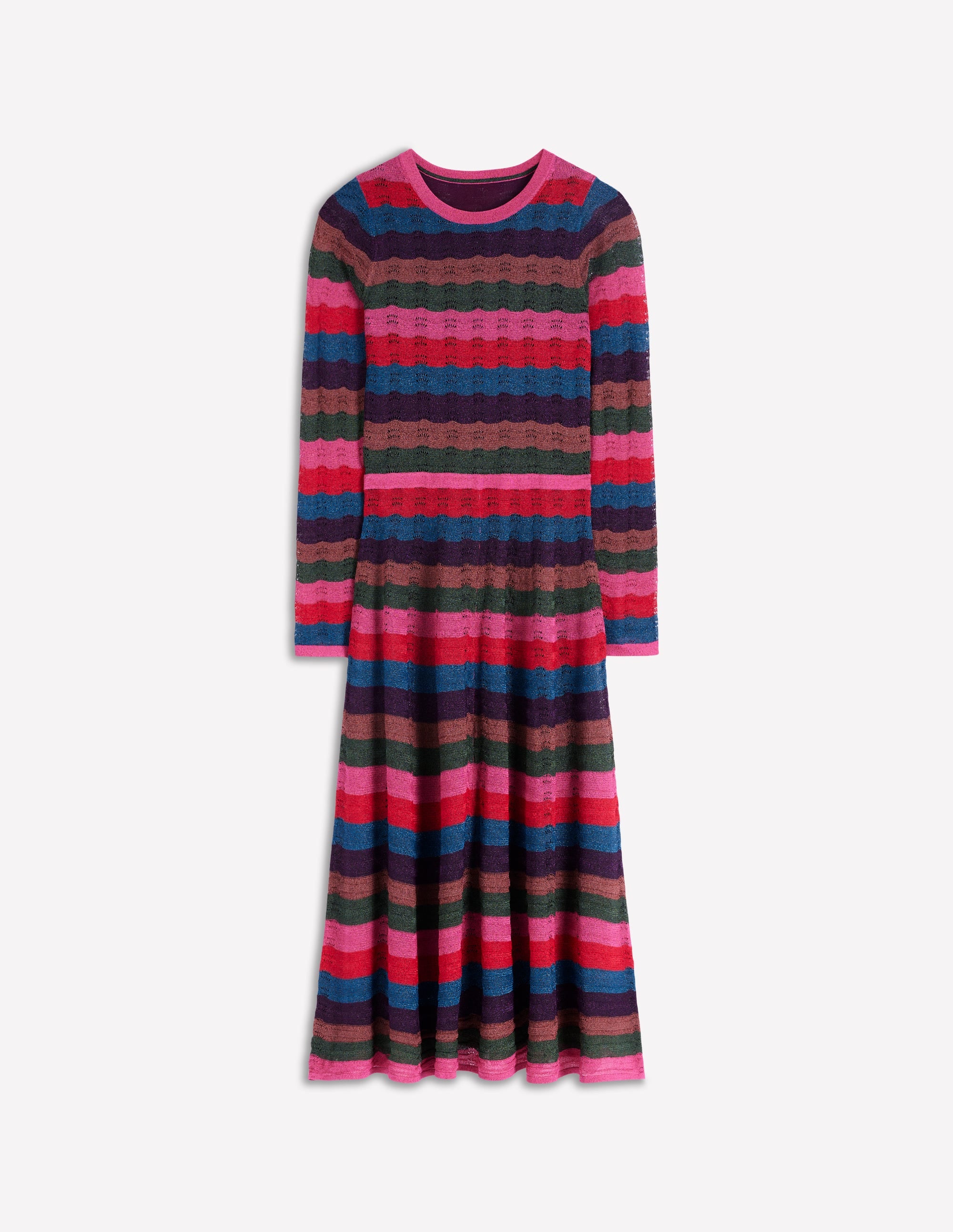 boden ribbed metallic dress Metallic Wave Dress - Multi Stripe