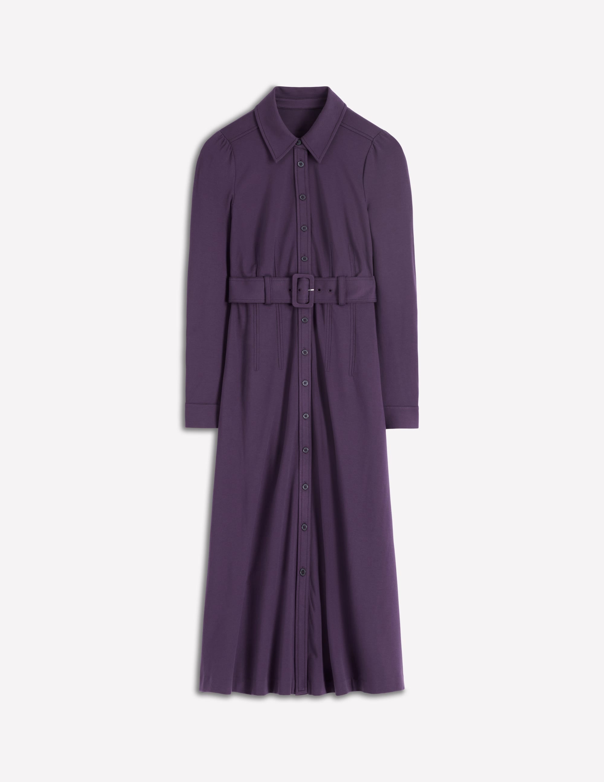 Anita Long Sleeve Shirt Dress-Blackberry - Image 7
