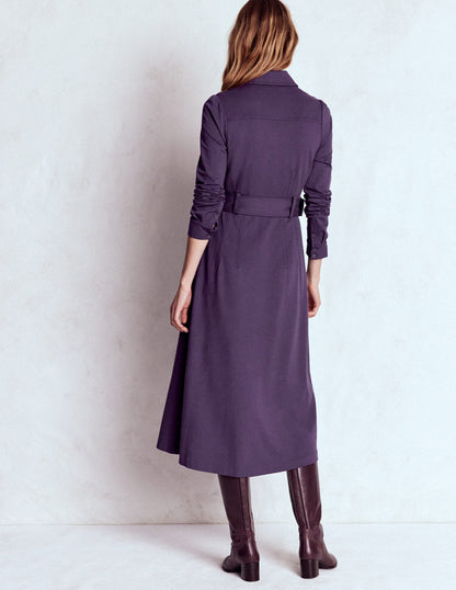 Anita Long Sleeve Shirt Dress-Blackberry-4