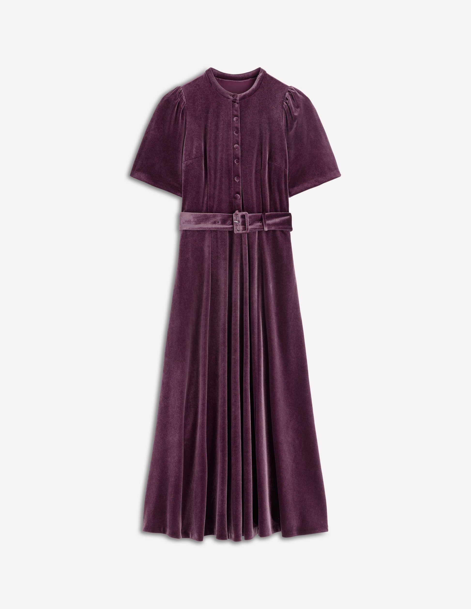 Boden Women's Kate Velvet Shirt Dress in Purple | Size 14 Boden Women's Kate Velvet Shirt Dress in Purple | Size 14
