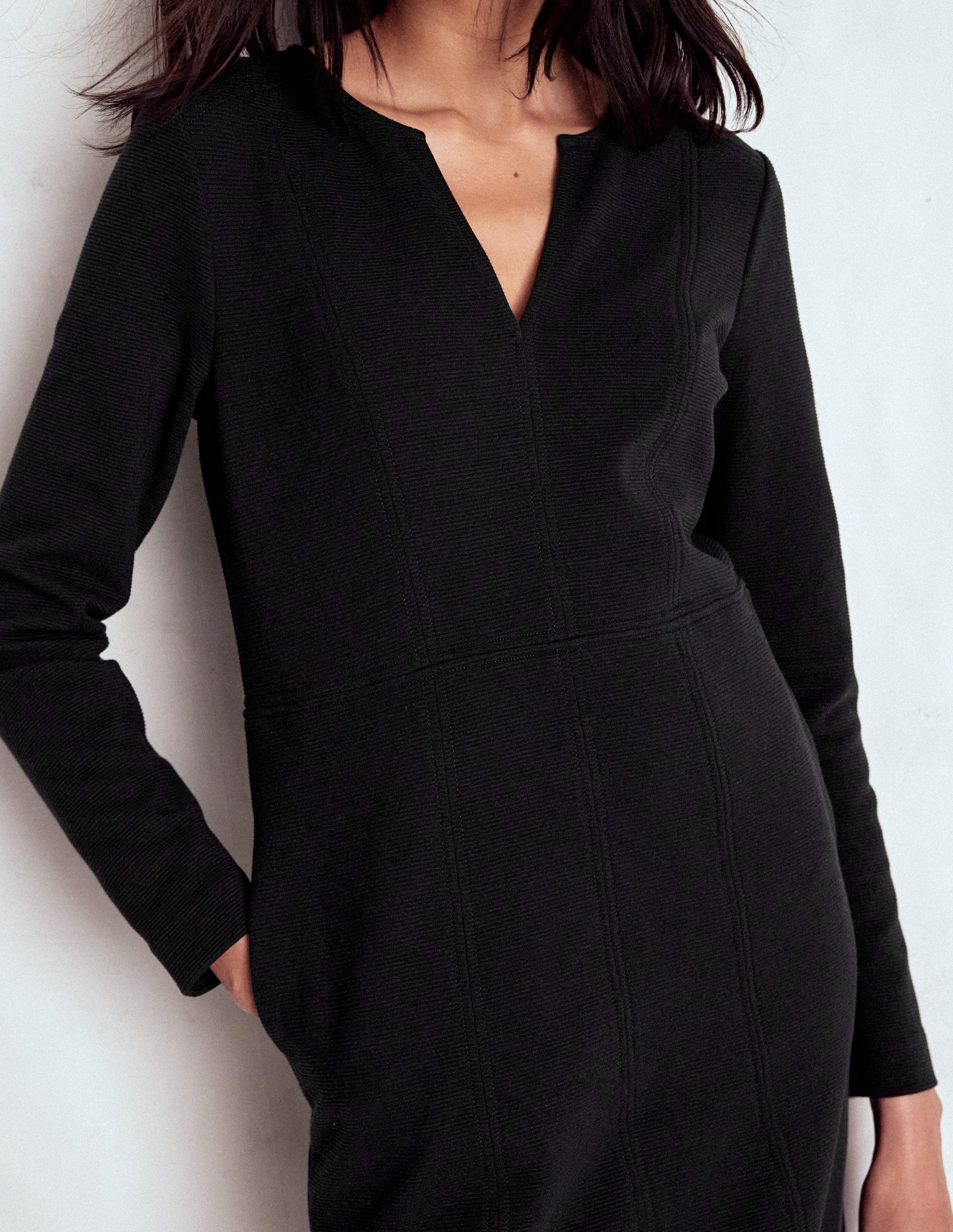 Boden Women's Colette Ottoman Shift Dress in Black | Size 2 Boden Women's Colette Ottoman Shift Dress in Black | Size 2