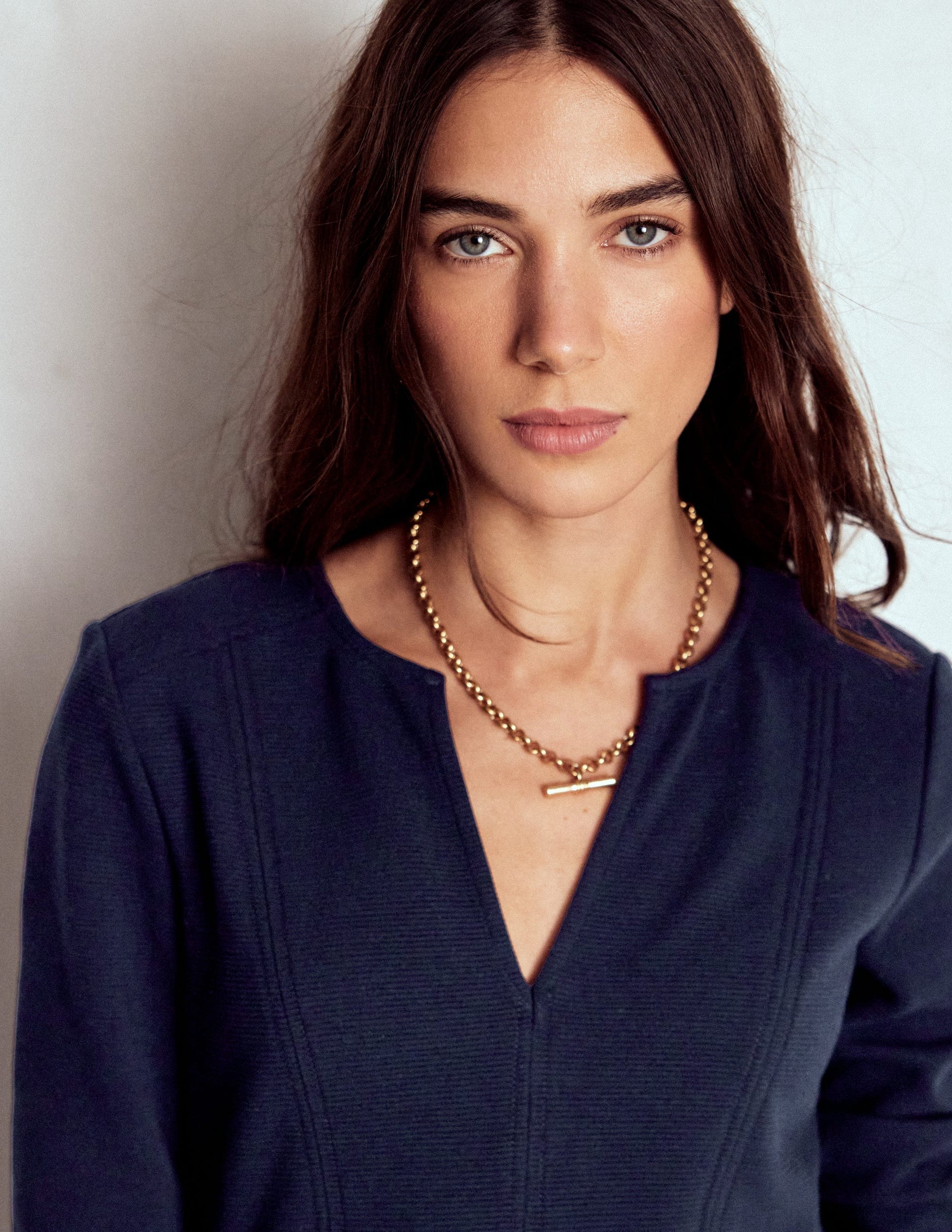 Colette Ottoman Shift Dress-Navy-2