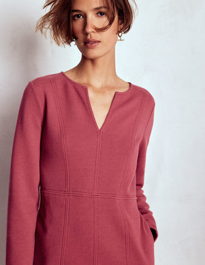 Colette Ottoman Shift Dress-Ruby Red-2