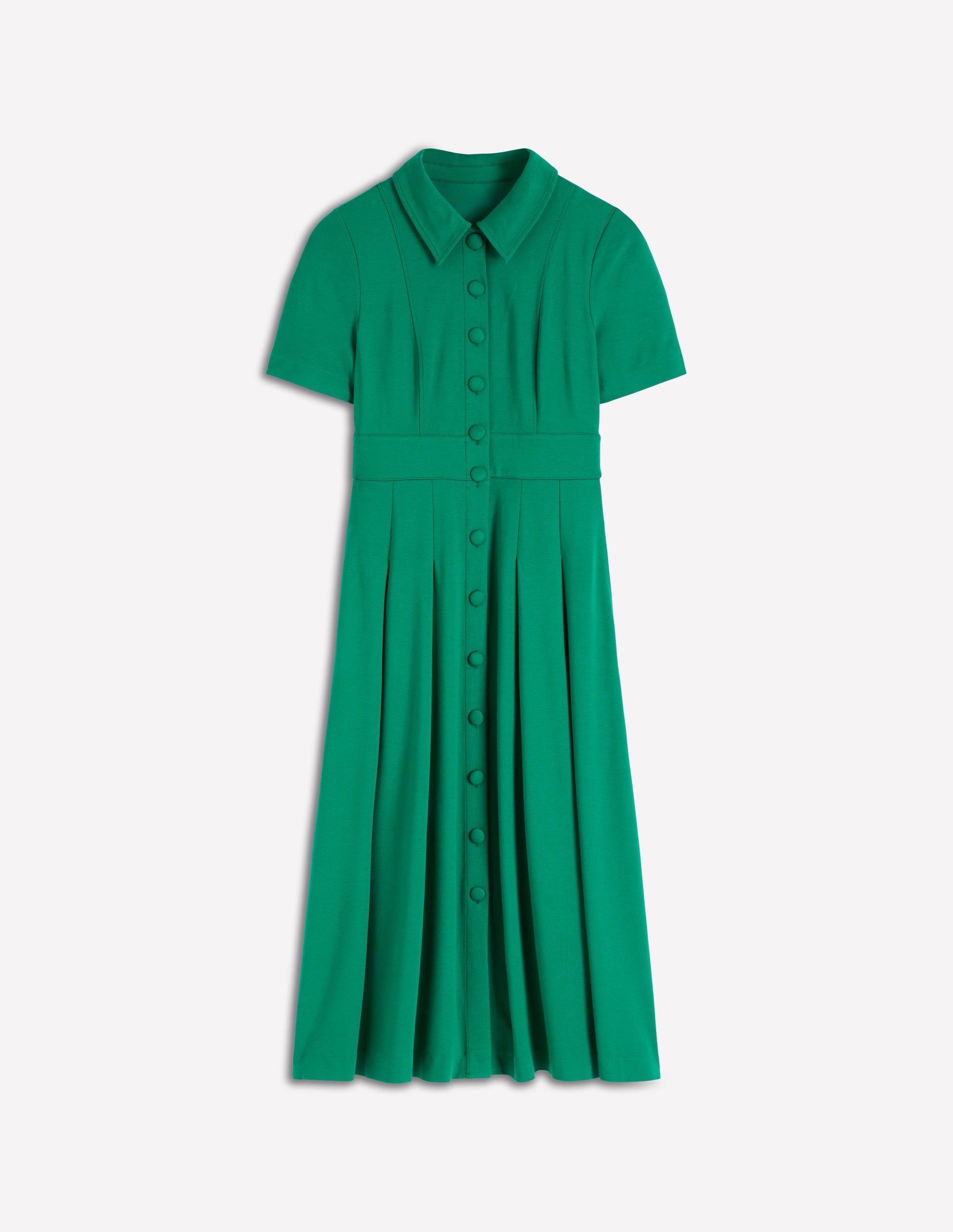 Boden Women's Bridget Ponte Shirt Dress in Green | Size 4 Boden Women's Bridget Ponte Shirt Dress in Green | Size 4