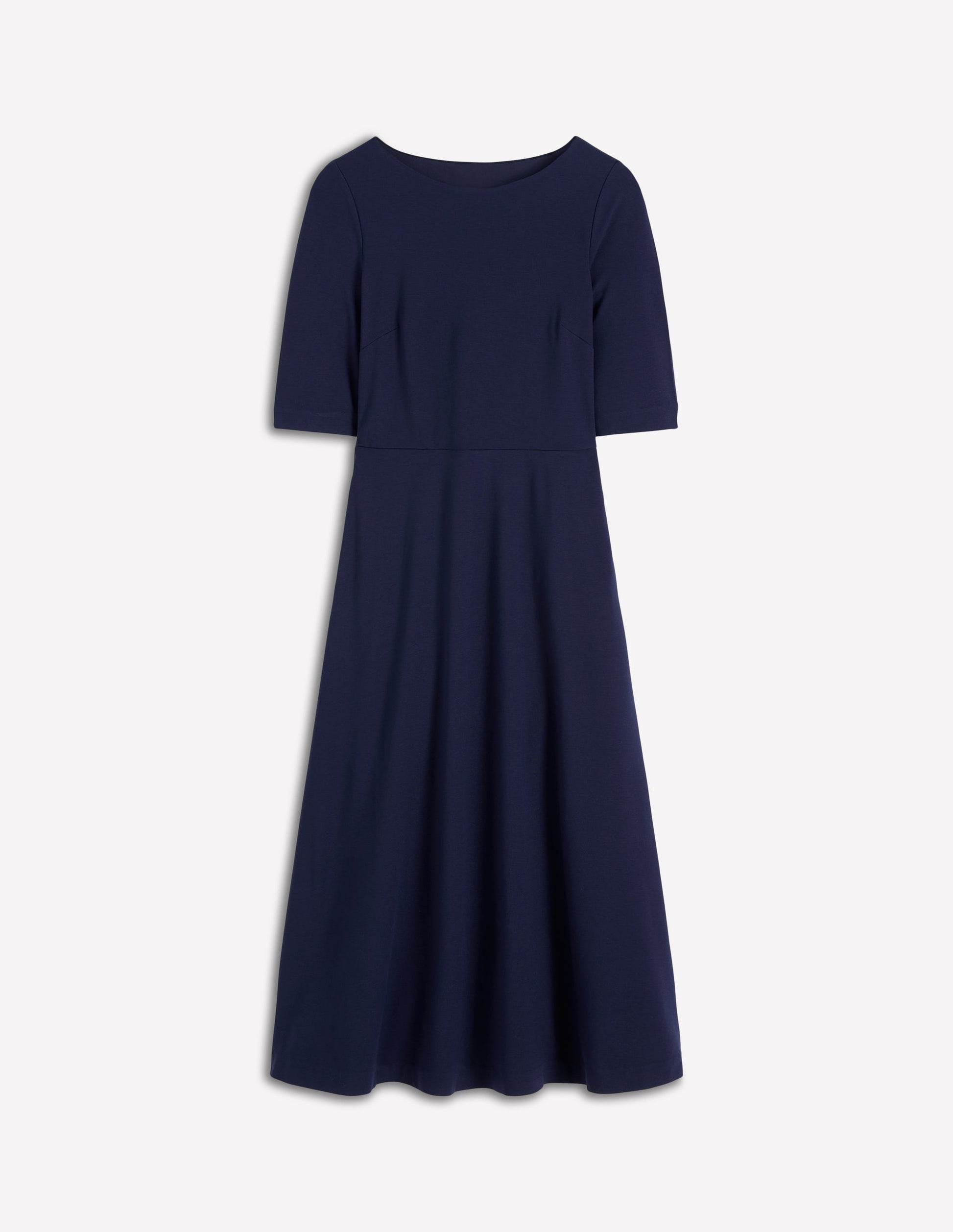 Mathilde Tie Waist Ponte Dress-Navy-7