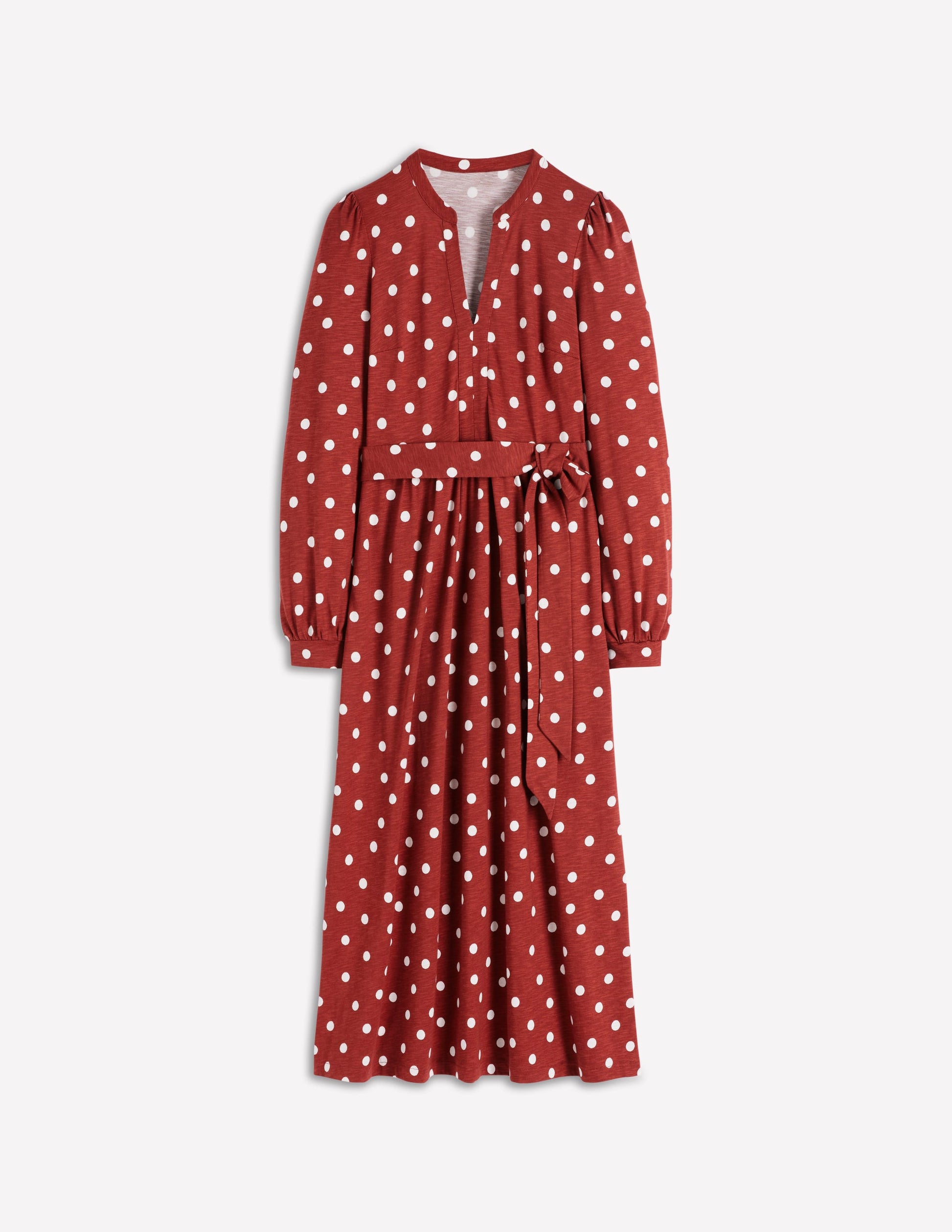 Boden Women's Naomi Long Sleeve Jersey Dress in Brown | Size 6 Boden Women's Naomi Long Sleeve Jersey Dress in Brown | Size 6