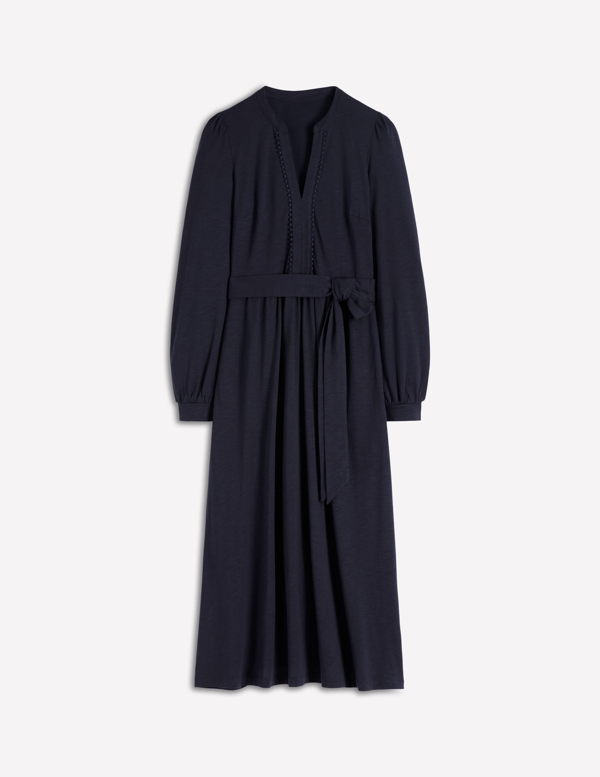 Naomi Long Sleeve Jersey Dress-Navy - Image 5