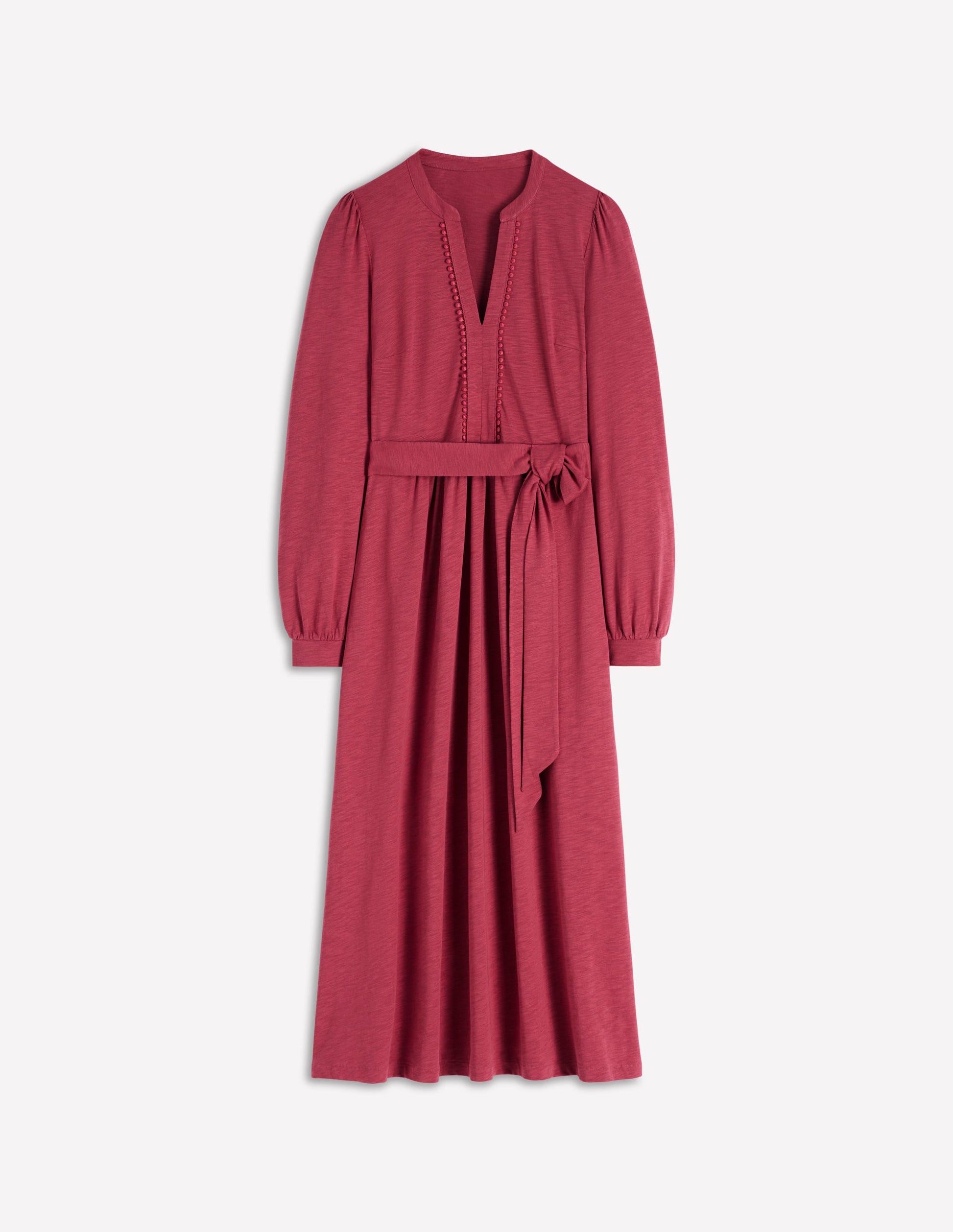 Naomi Long Sleeve Jersey Dress-Terracotta Red | Boden USA Naomi Long Sleeve Jersey Dress-Terracotta Red | Boden USA