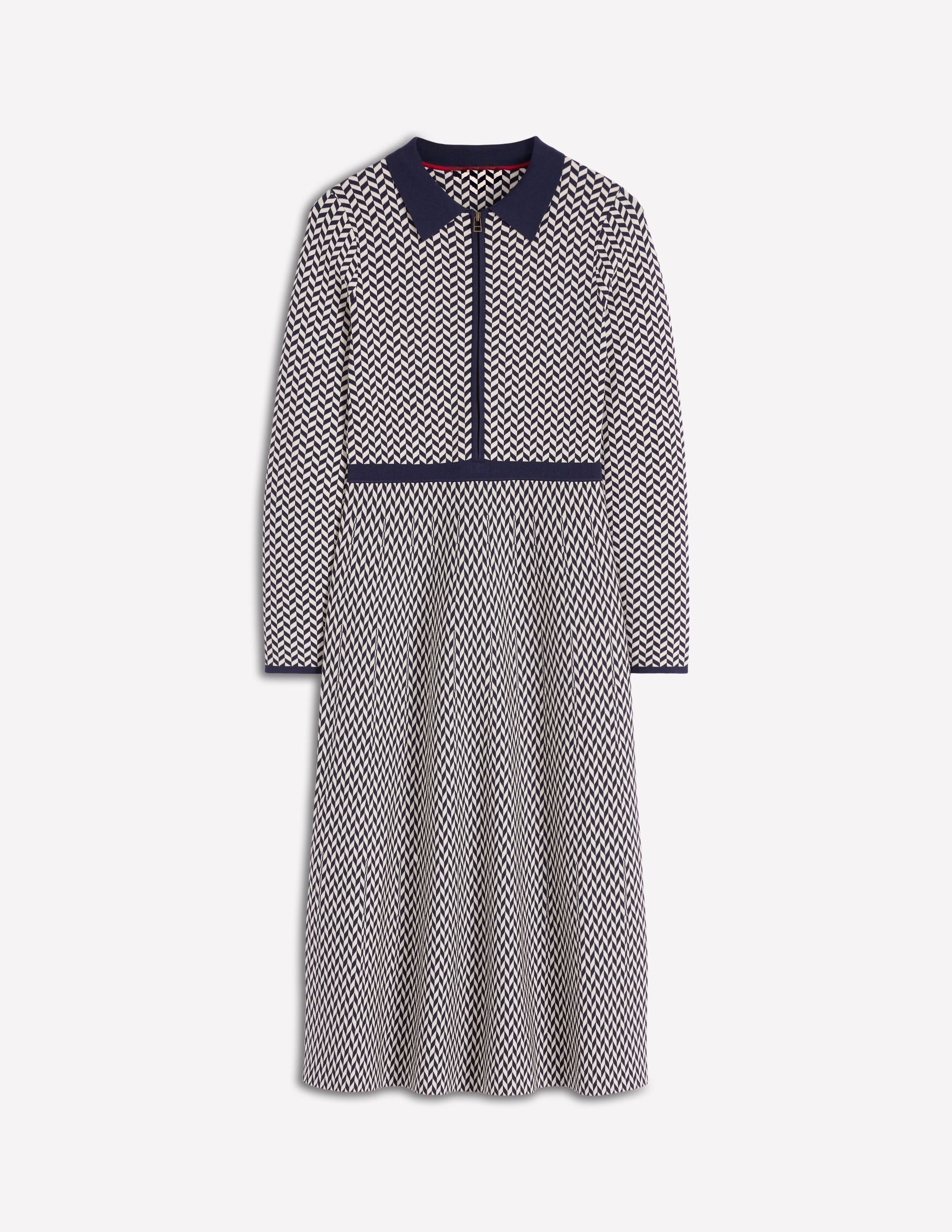Fiona Chevron Knitted Dress-Chevron - Image 6