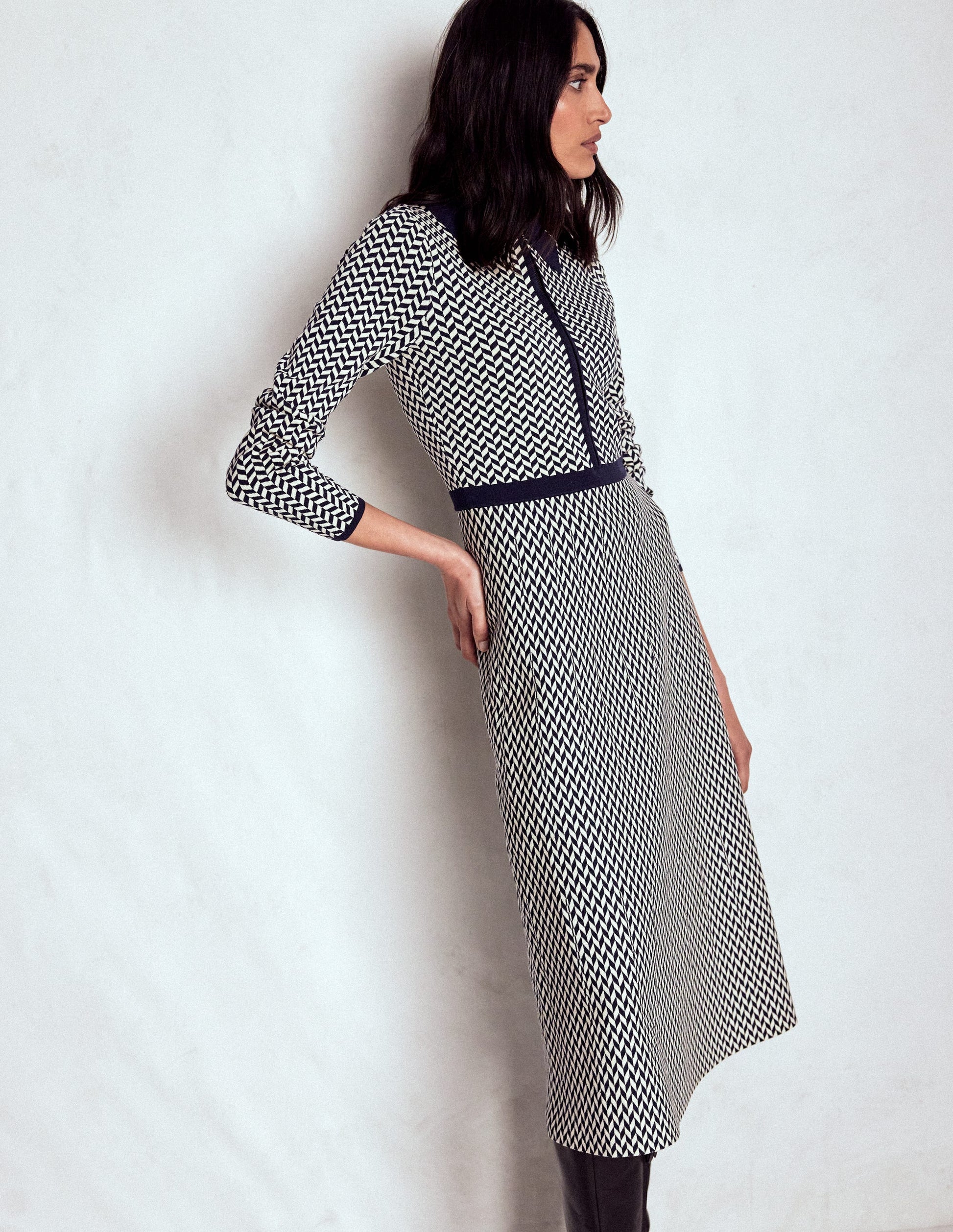 Fiona Chevron Knitted Dress-Chevron | Boden USA Fiona Chevron Knitted Dress-Chevron | Boden USA