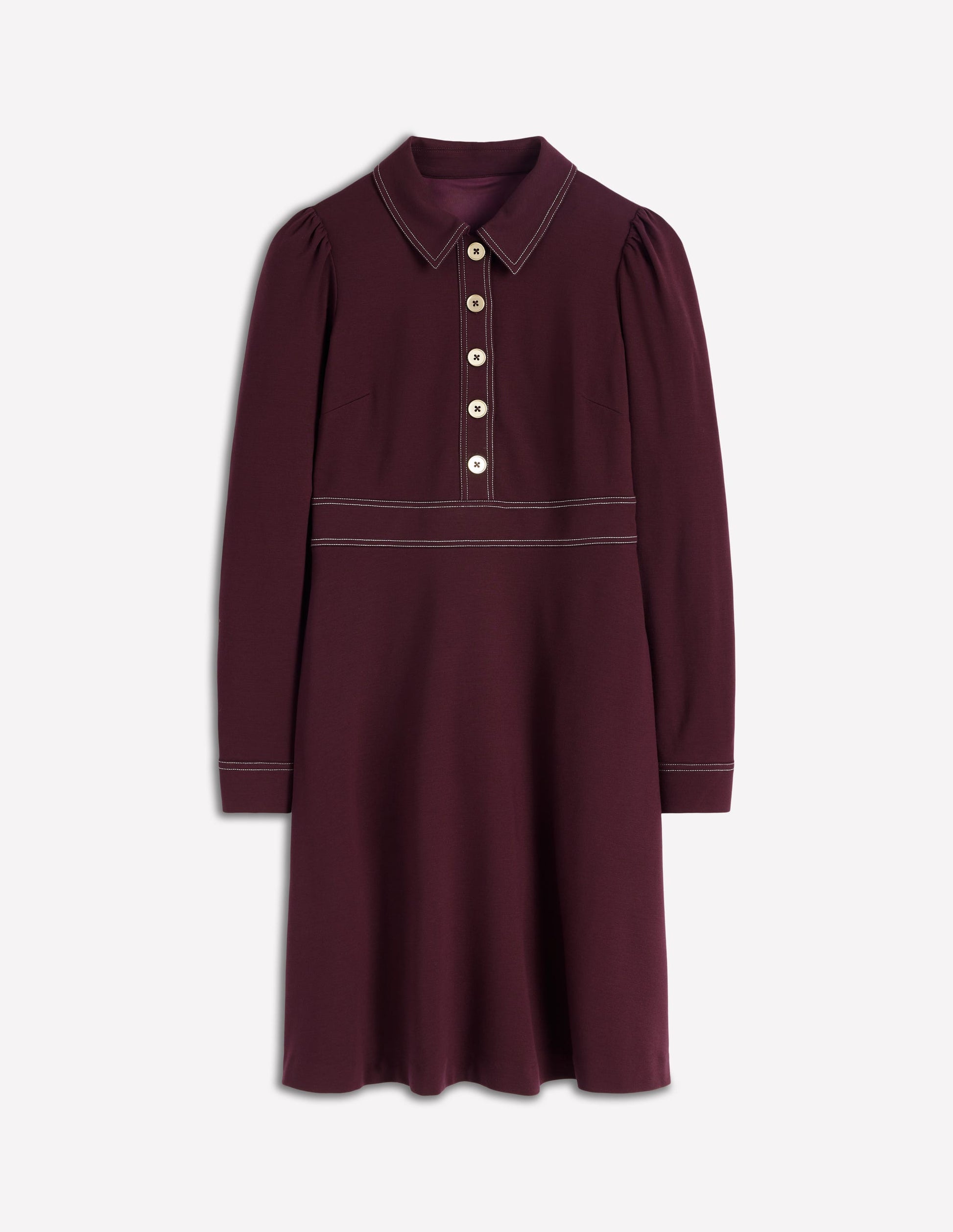 Nicolette Long Sleeve Dress-Dark Cherry | Boden USA Nicolette Long Sleeve Dress-Dark Cherry | Boden USA