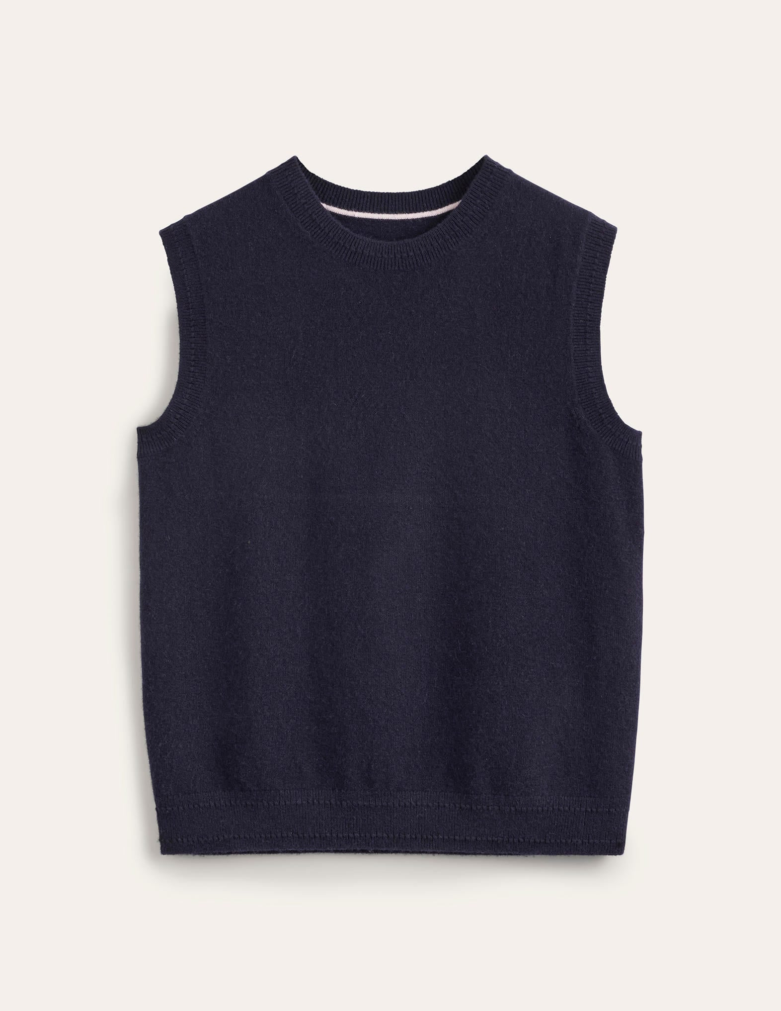 Eva Cashmere Vest-Navy-5